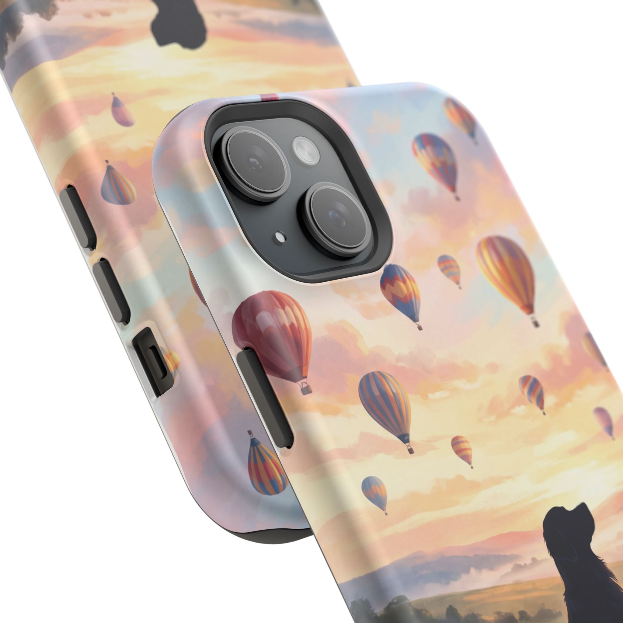 Personalized Golden Retriever Hot Air Balloon Phone Case — Wireless Charging Cover