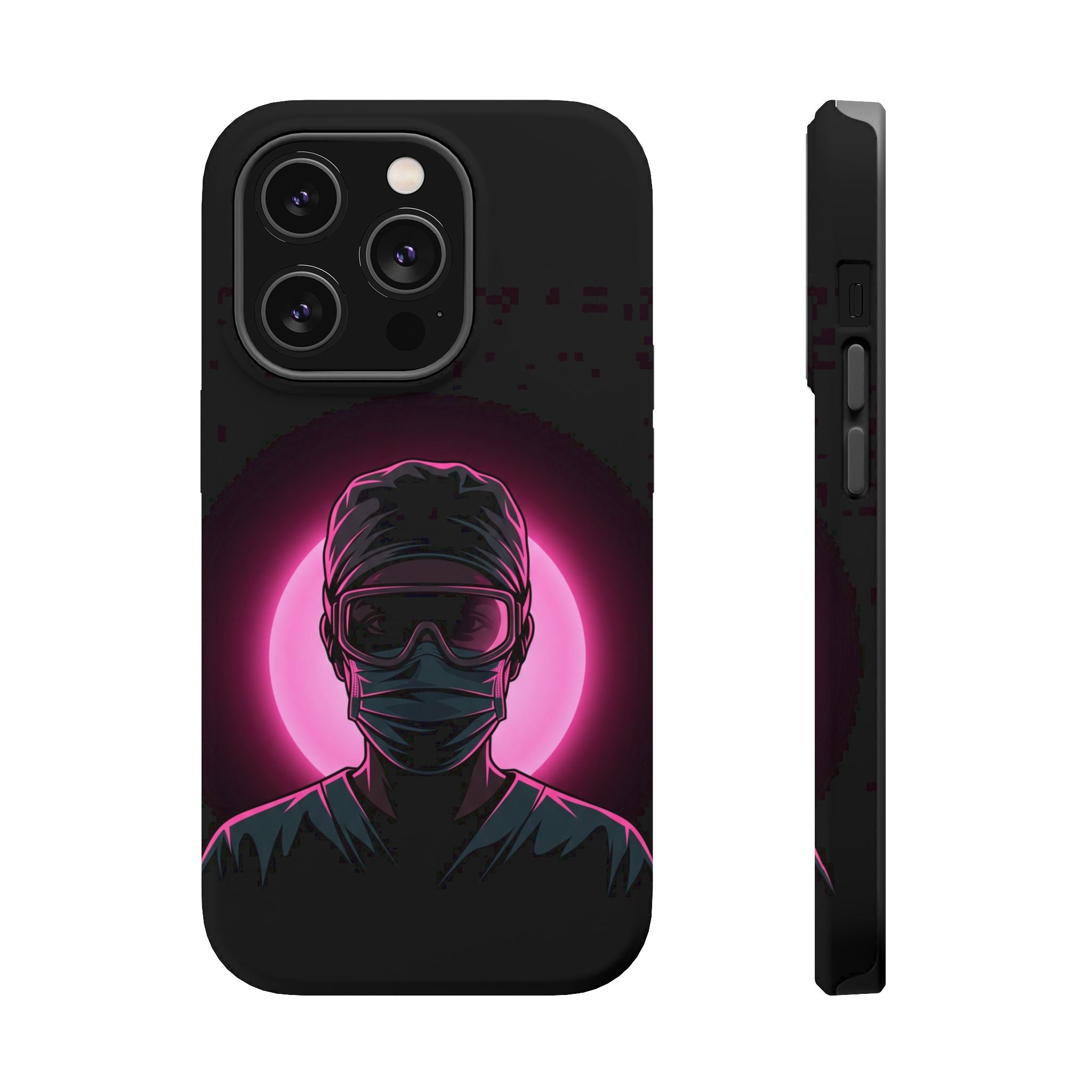 Nurse Portrait Phone Case — Navy Wireless Charging Cover