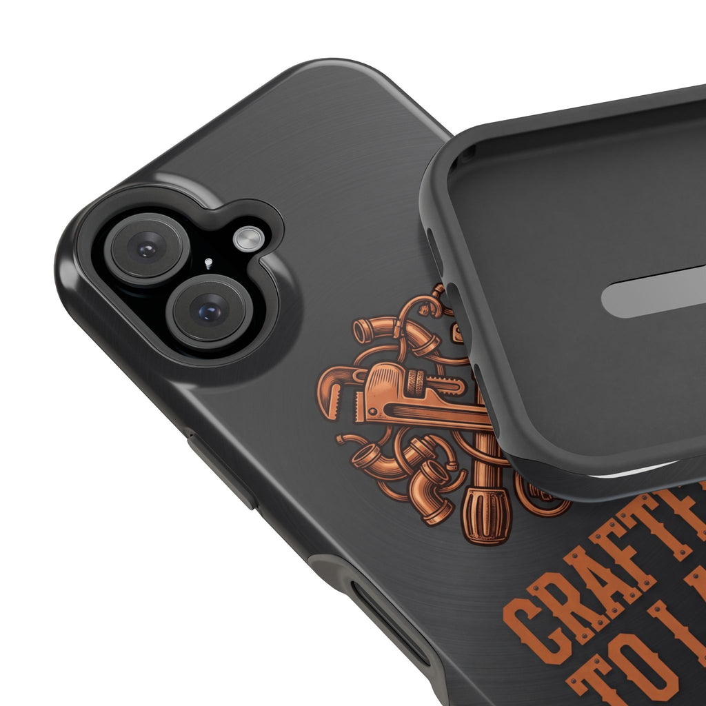 Crafted to Last Phone Case — Crossed Wrenches Wireless Charging Cover