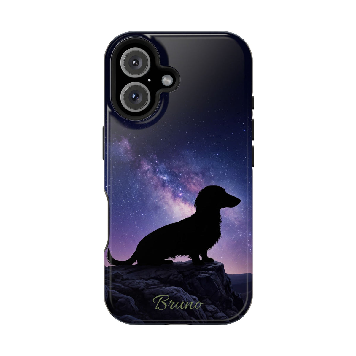 Personalized Dachshund Starry Night Phone Case — Wireless Charging Cover