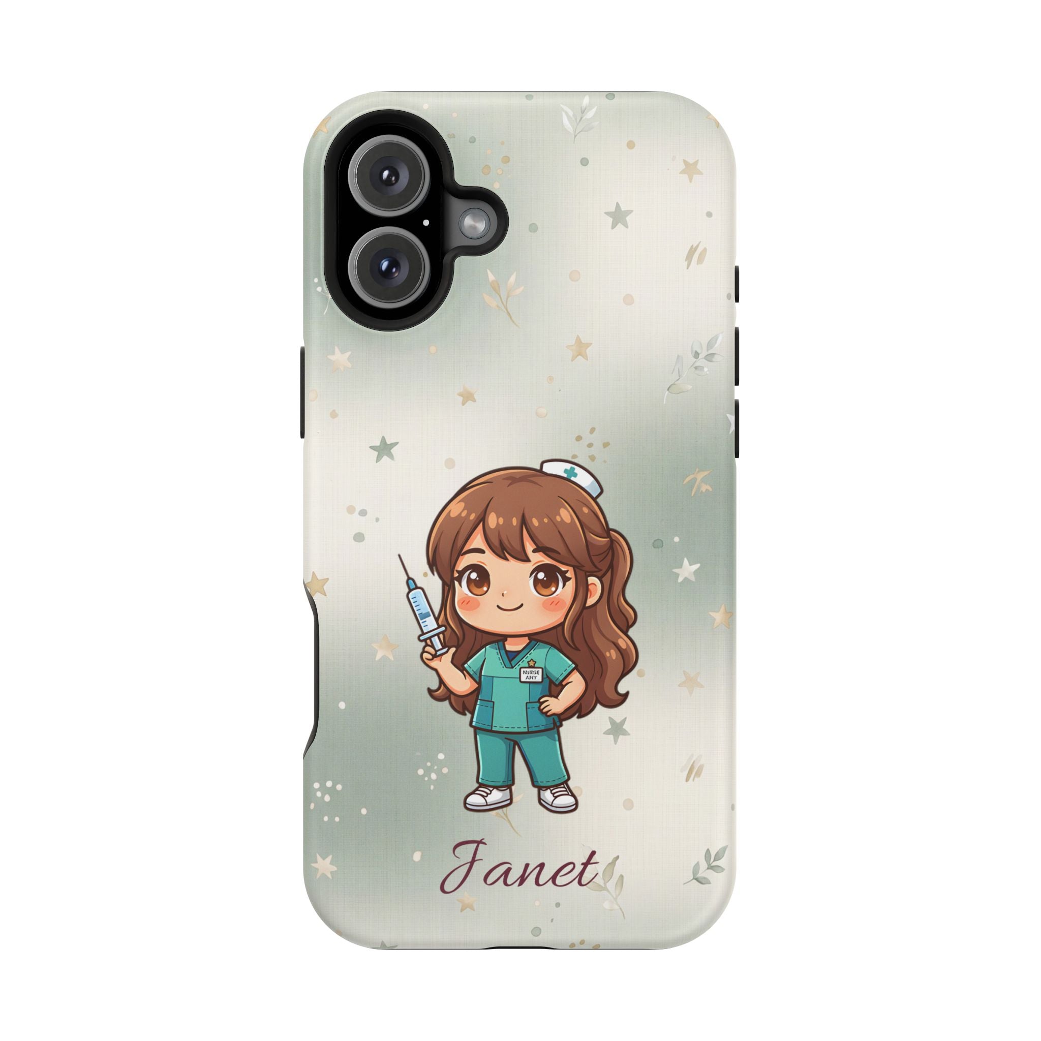 Personalized Nurse with Syringe Phone Case — Wireless Charging Cover