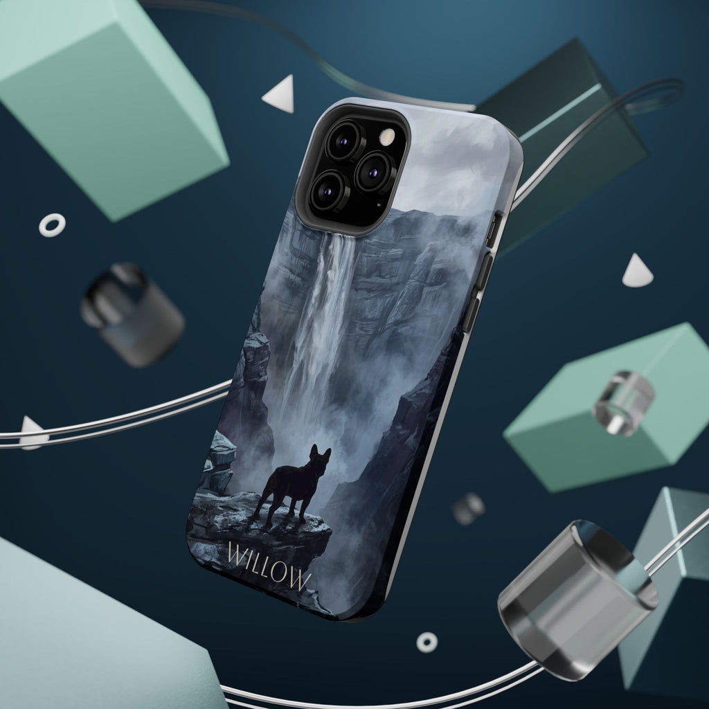 Personalized French Bulldog Misty Waterfall Phone Case — Wireless Charging Cover