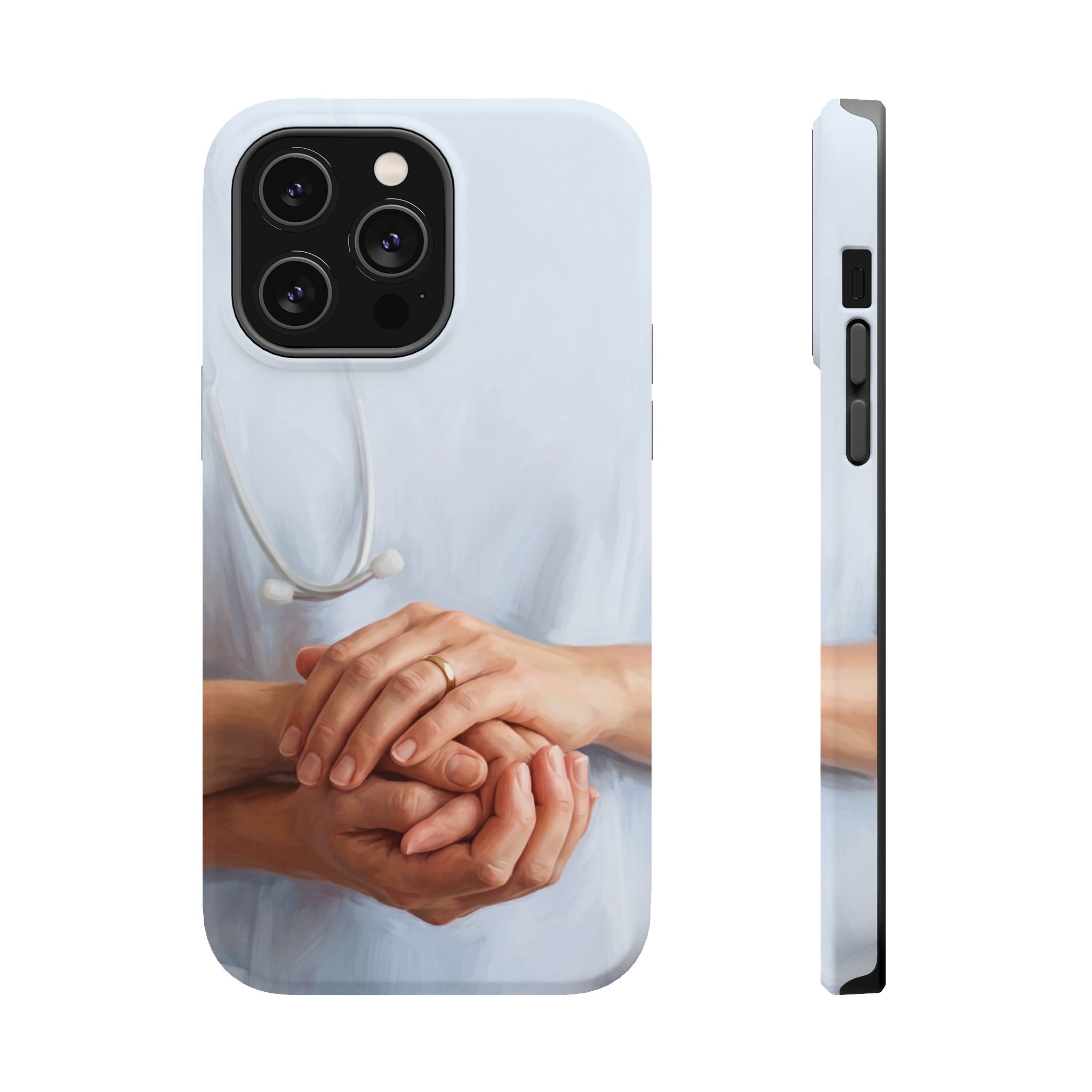 Impact-Resistant Phone Case — Caring Hands Wireless Charging Cover
