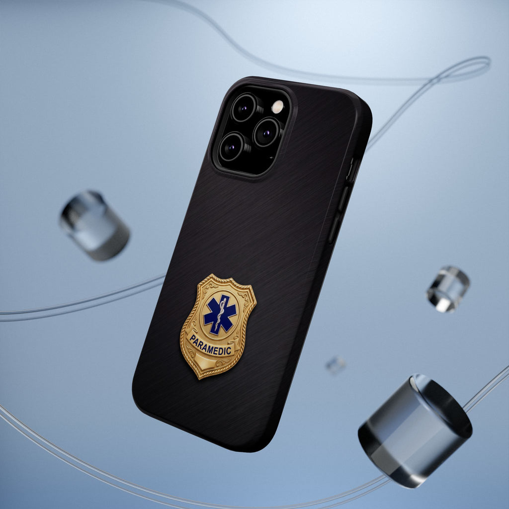 Gold Paramedic Badge Phone Case — Magnetic Wireless Charging Cover