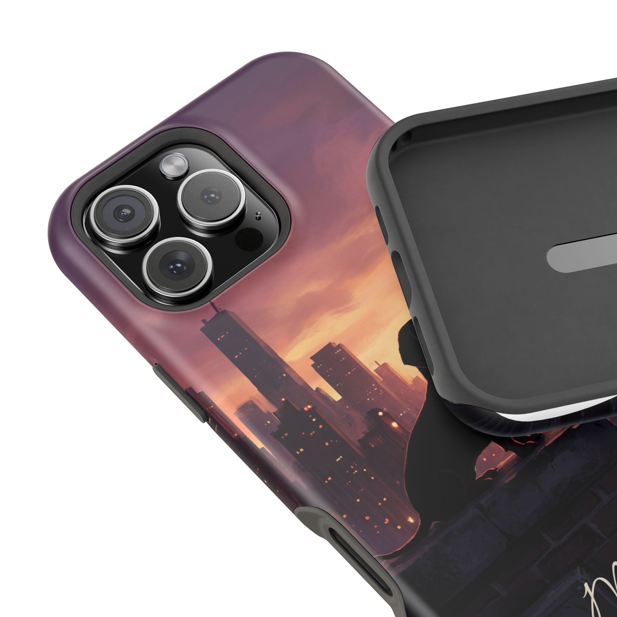 Personalized Dachshund City Skyline Phone Case — Wireless Charging Cover