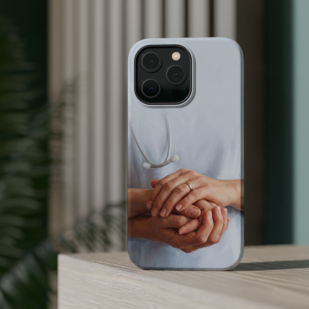 Impact-Resistant Phone Case — Caring Hands Wireless Charging Cover