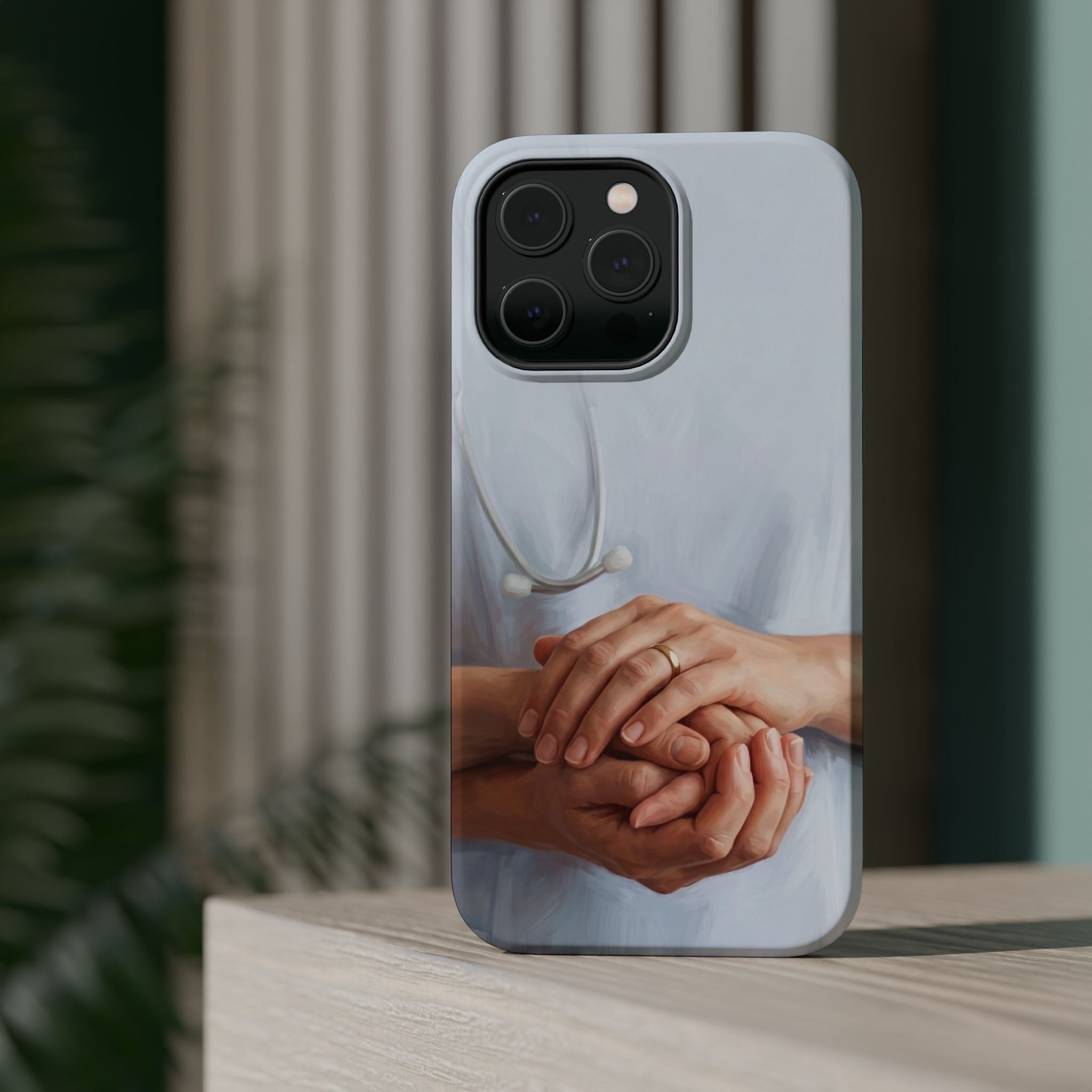 Impact-Resistant Phone Case — Caring Hands Wireless Charging Cover