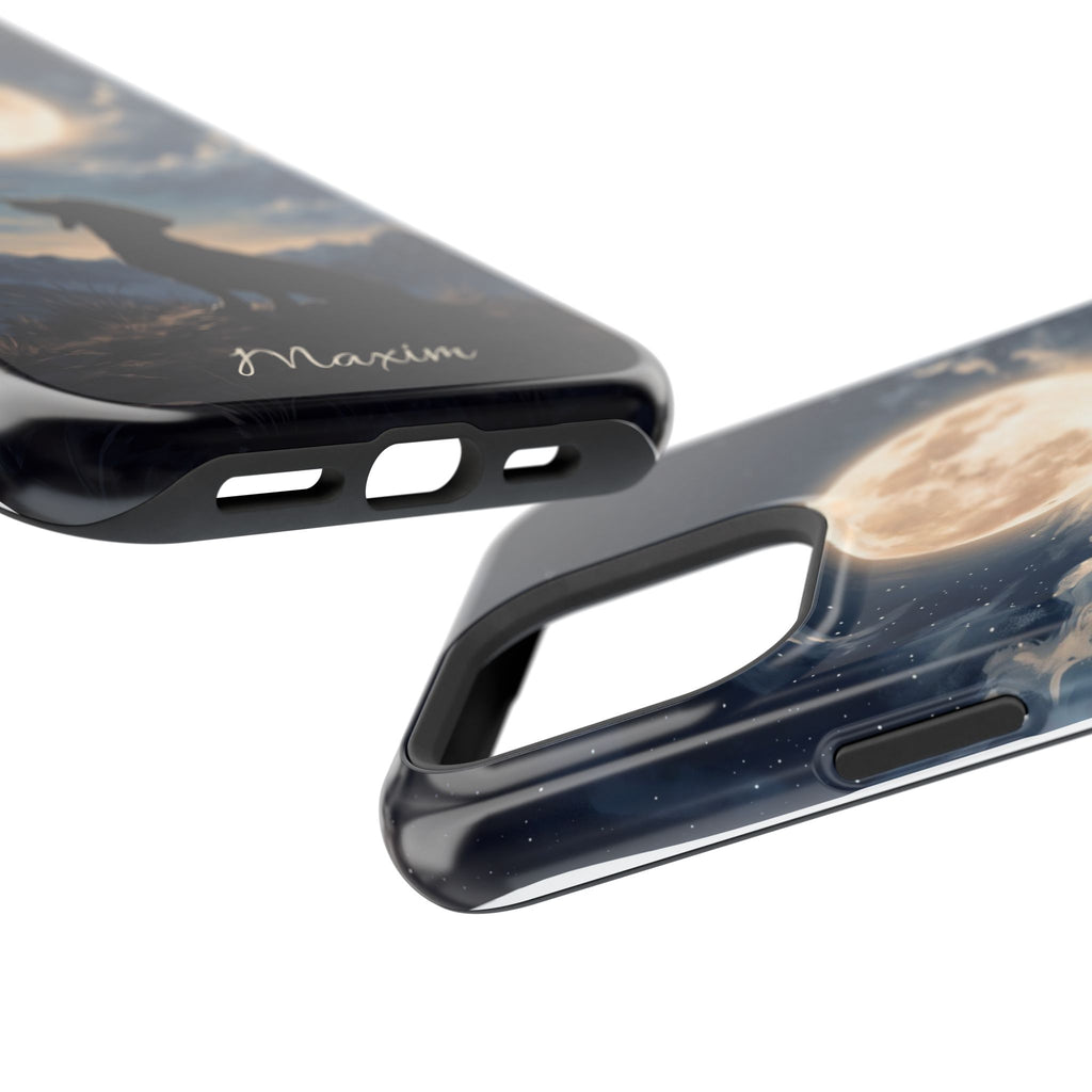Personalized Dachshund Moonlight Phone Case — Wireless Charging Cover