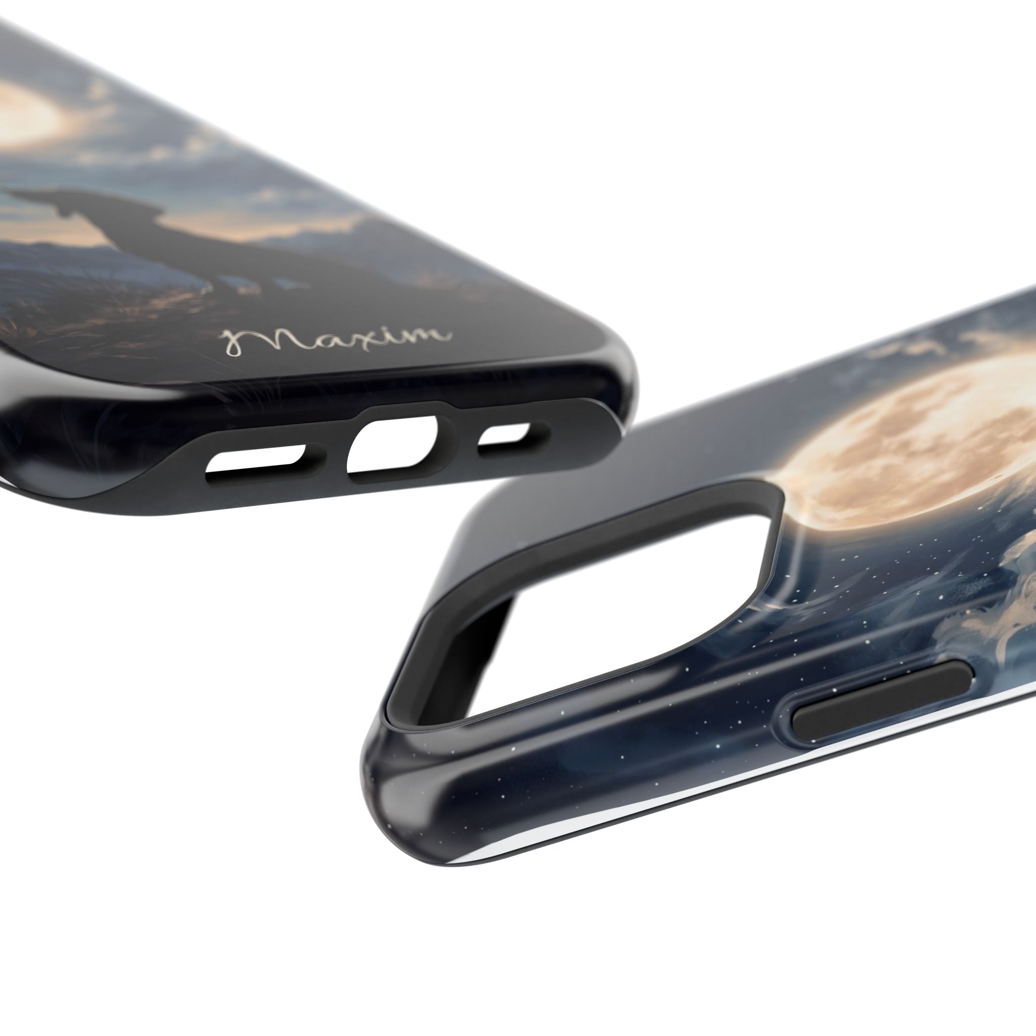 Personalized Dachshund Moonlight Phone Case — Wireless Charging Cover