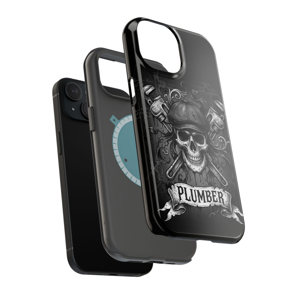 Skull & Wrenches Plumber Phone Case — Wireless Charging Cover