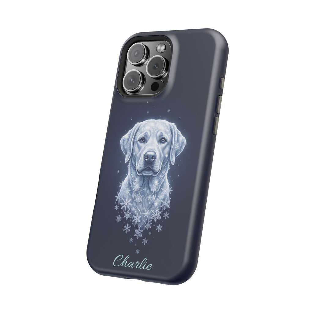 Personalized Winter Snowflake Labrador Phone Case — Tough Magnetic Case with Wireless Charging