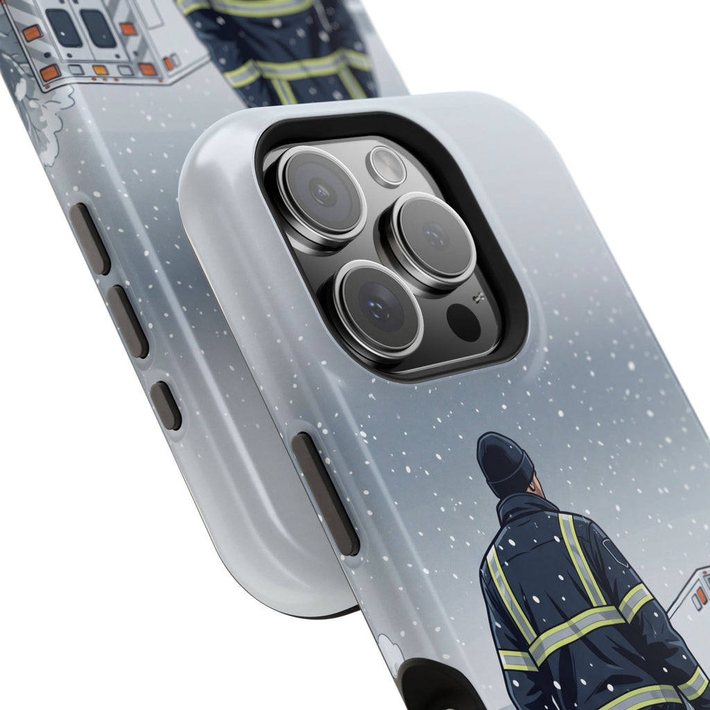 Bold Paramedic/EMT Portrait Phone Case — Magnetic Wireless Charging Cover
