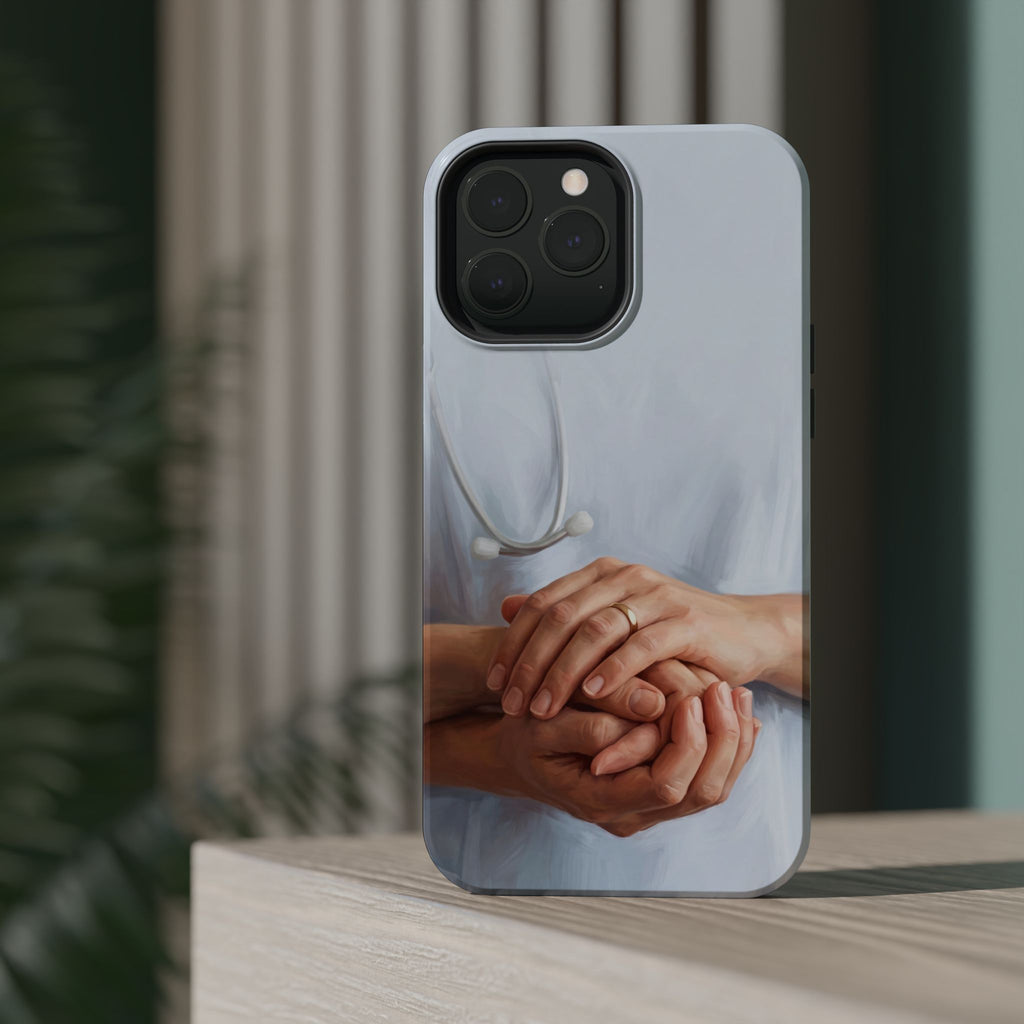 Impact-Resistant Phone Case — Caring Hands Wireless Charging Cover