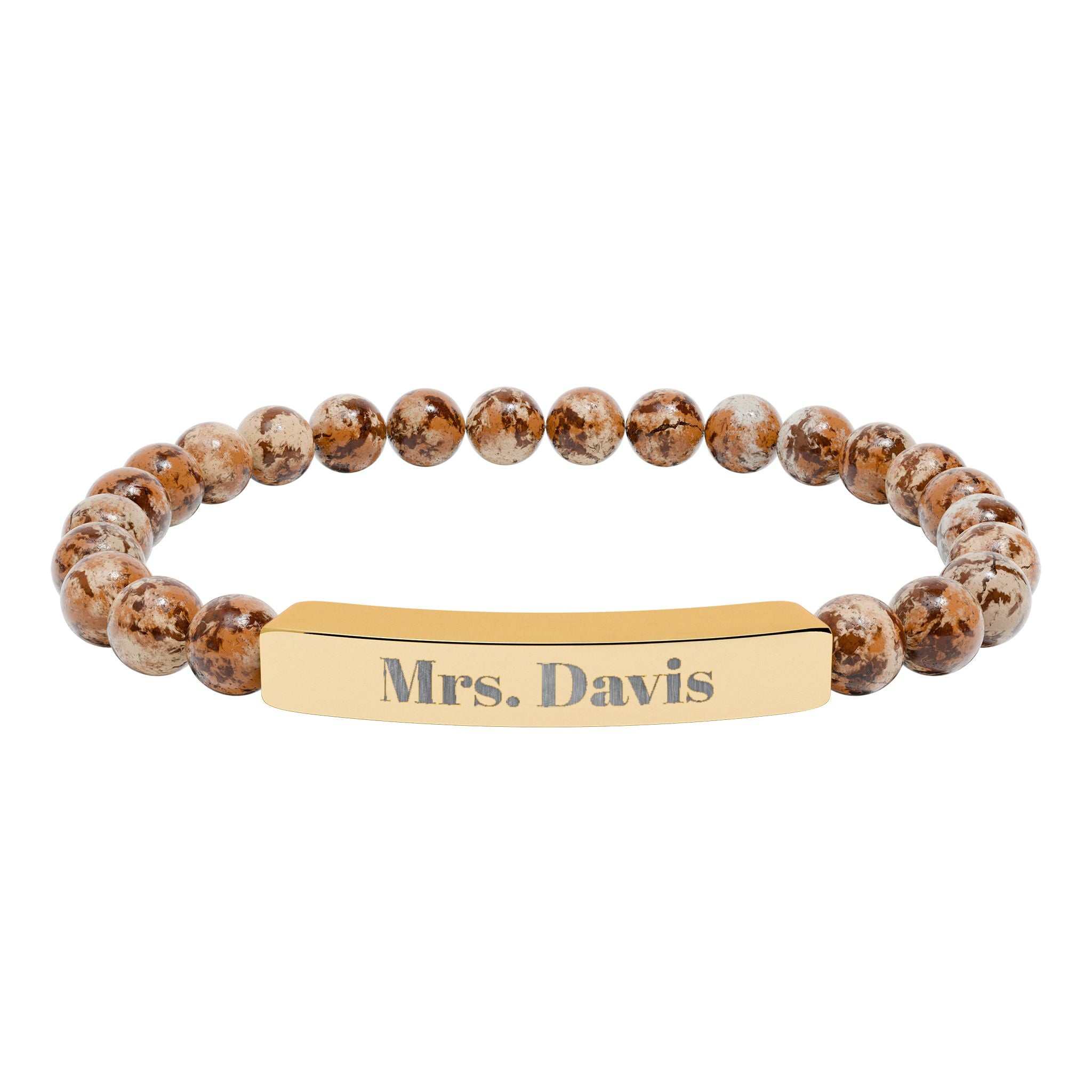 Personalized Teacher Bracelet | Engraved Name Bar Bracelet, Teacher Gift