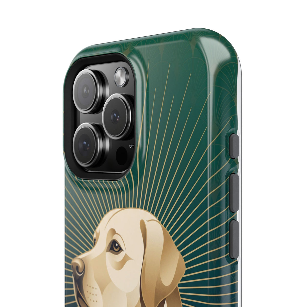 Art Deco Labrador Phone Case — Tough Magnetic Case with Wireless Charging