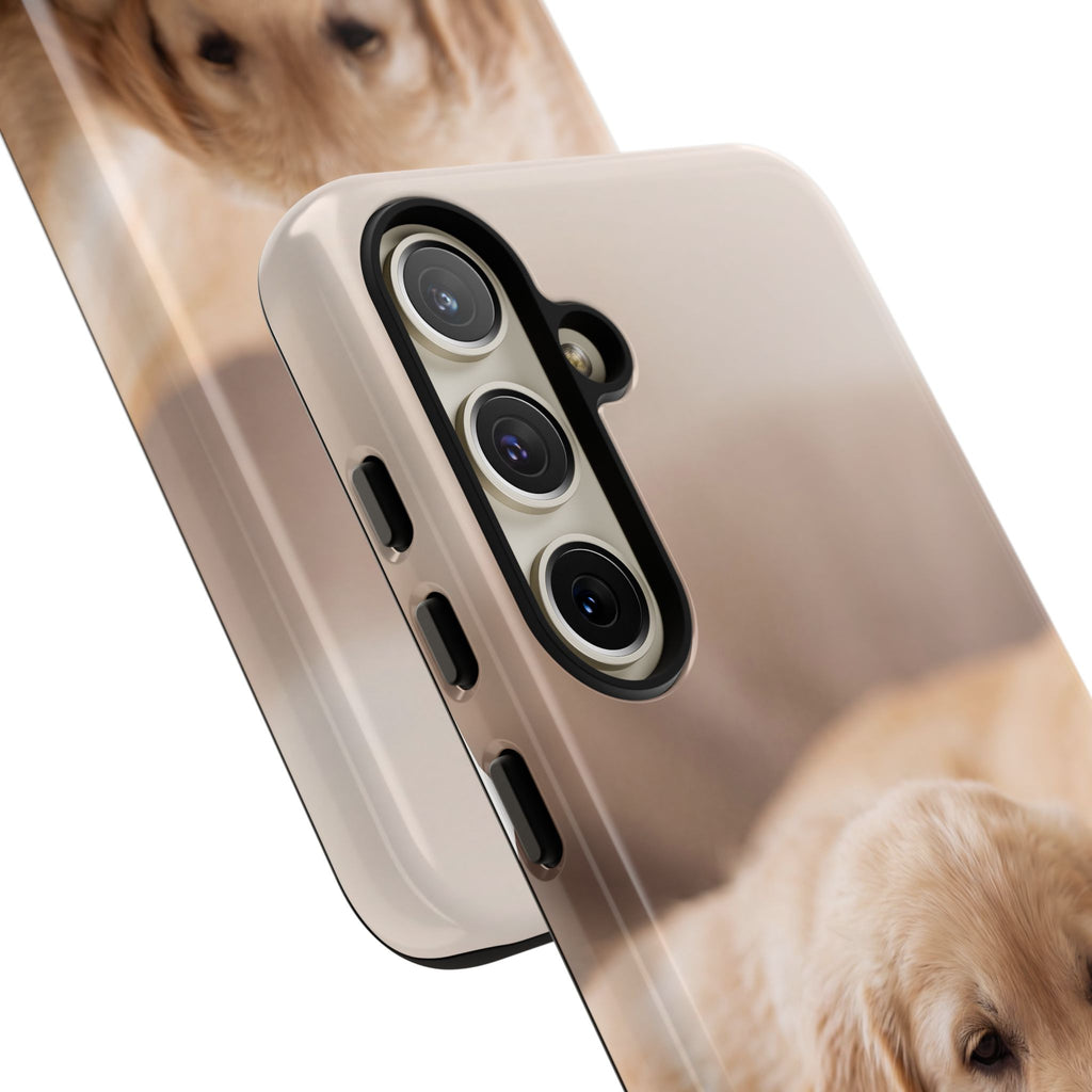 Sleepy Golden Retriever Puppy Phone Case | Cozy Cuddly Puppy Portrait | Samsung & iPhone