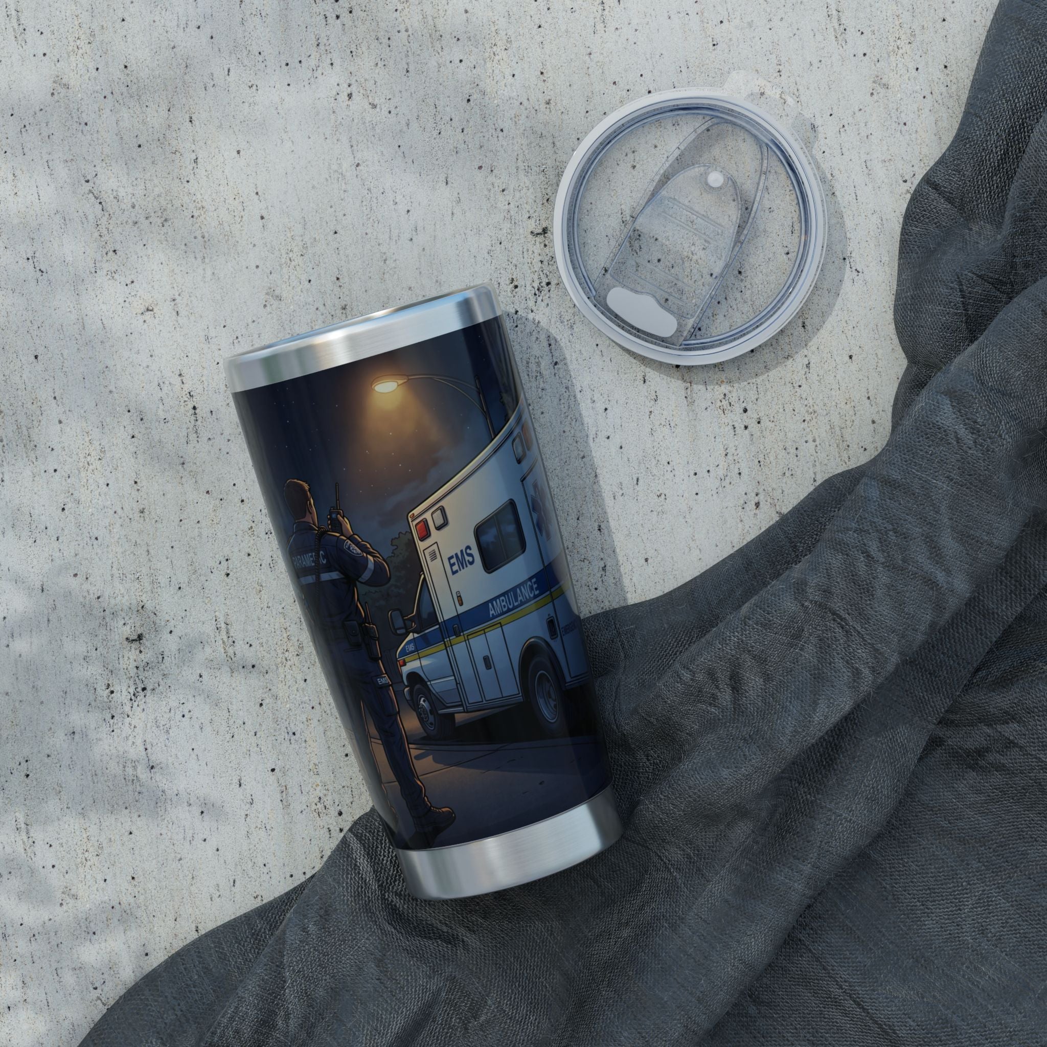 Paramedic/EMT 20oz Tumbler – Night Shift Illustrated Design
