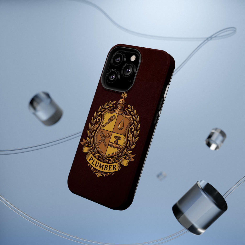 Plumber Crest Phone Case — Heraldic Shield Wireless Charging Cover
