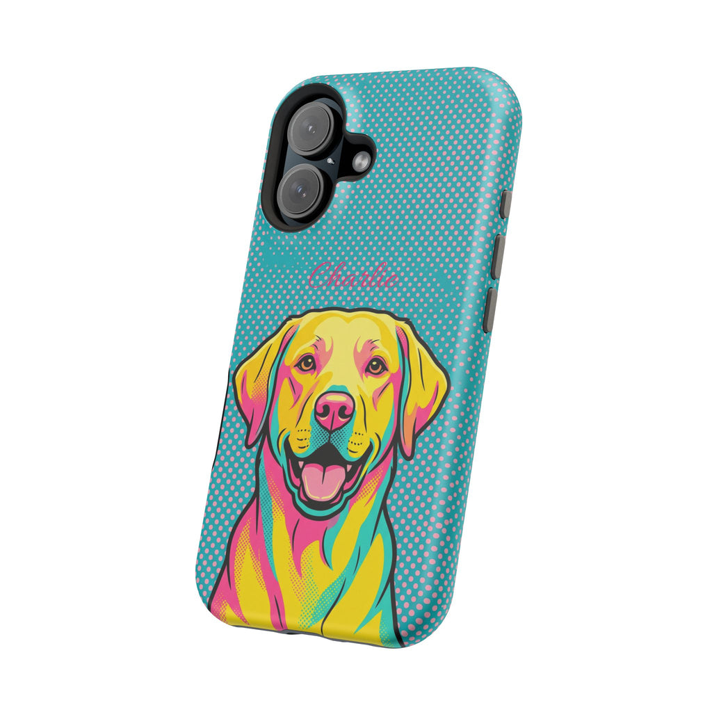 Personalized Pop Art Labrador Phone Case — Tough Magnetic Case with Wireless Charging