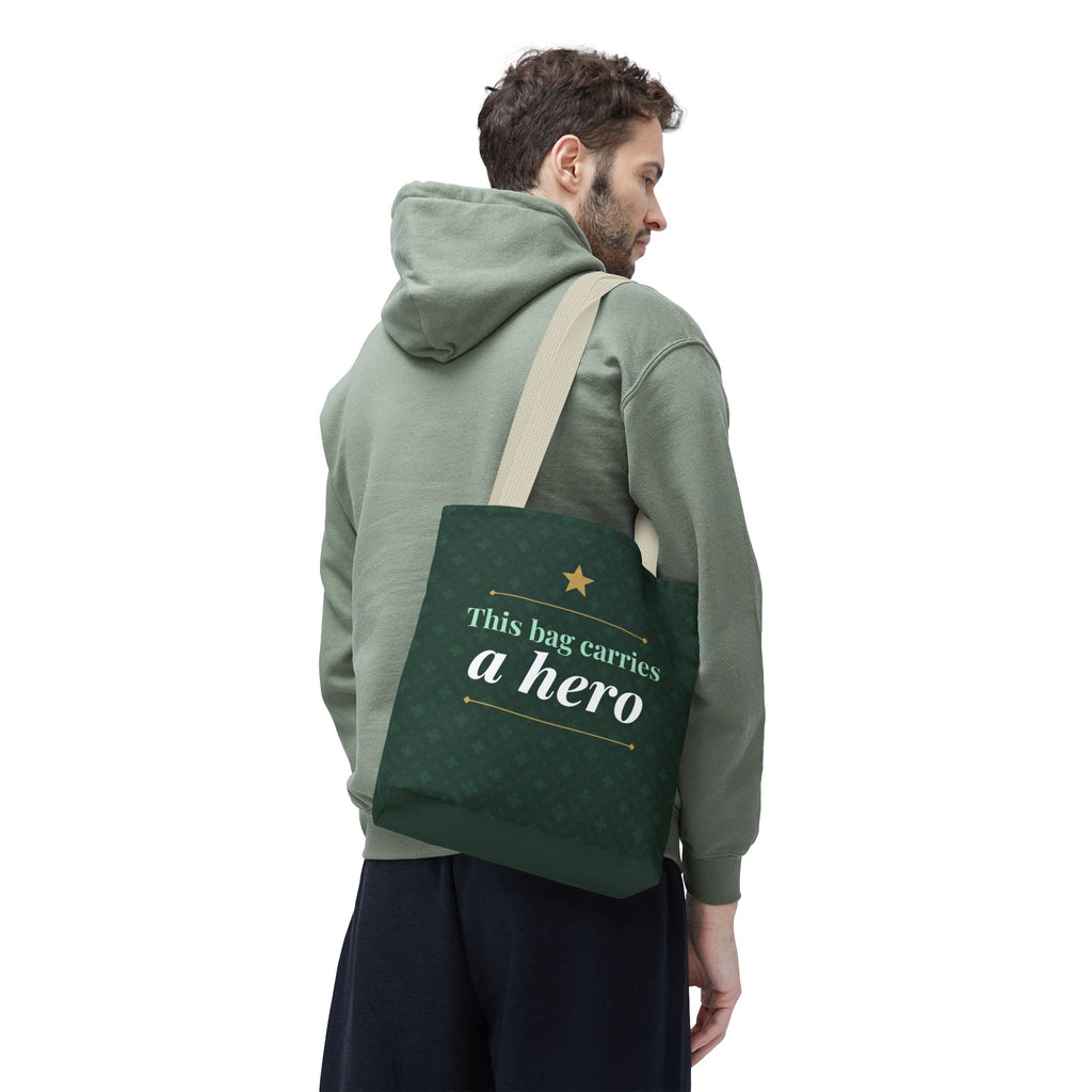 This Bag Carries a Hero Tote | Nurse Gift Tote Bag | Essential Worker Appreciation Gift | Premium Polyester Carry-All
