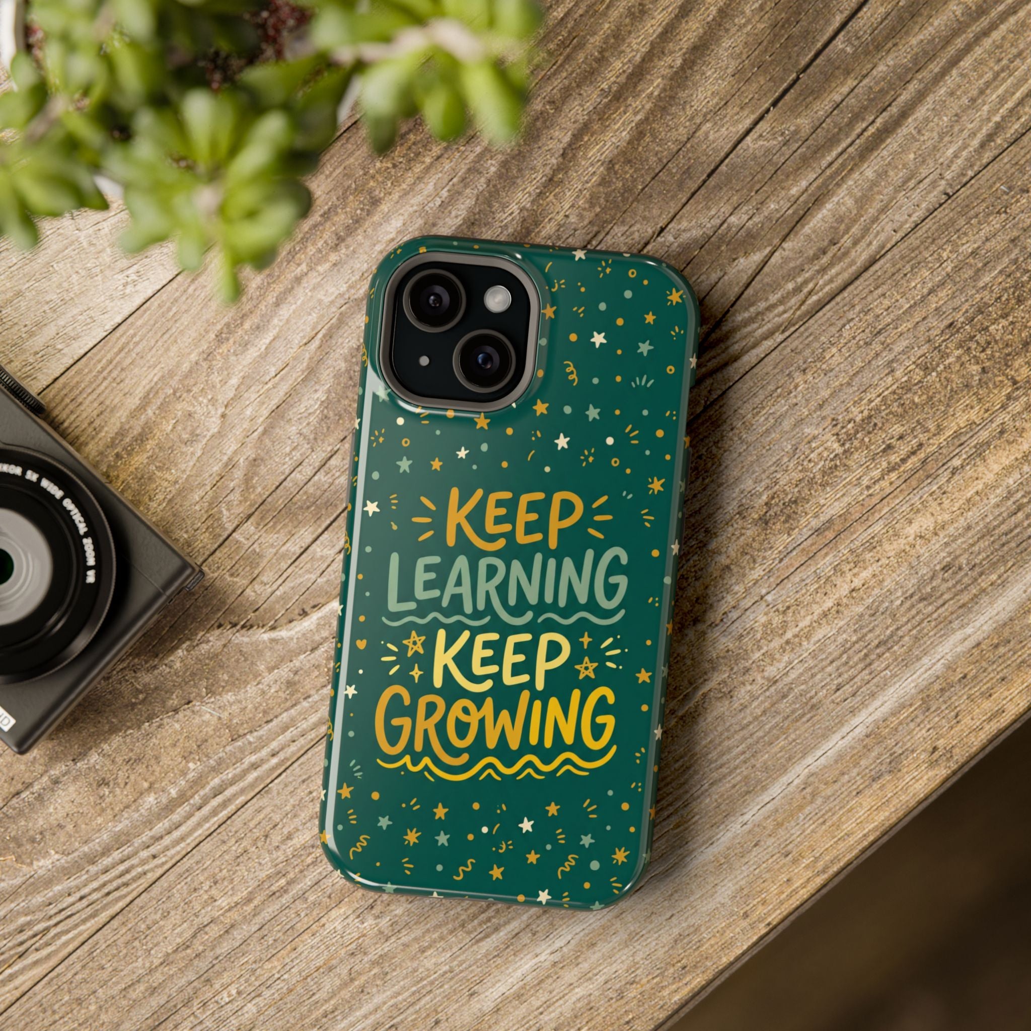 Keep Learning Keep Growing Teacher Phone Case — Wireless Charging Cover