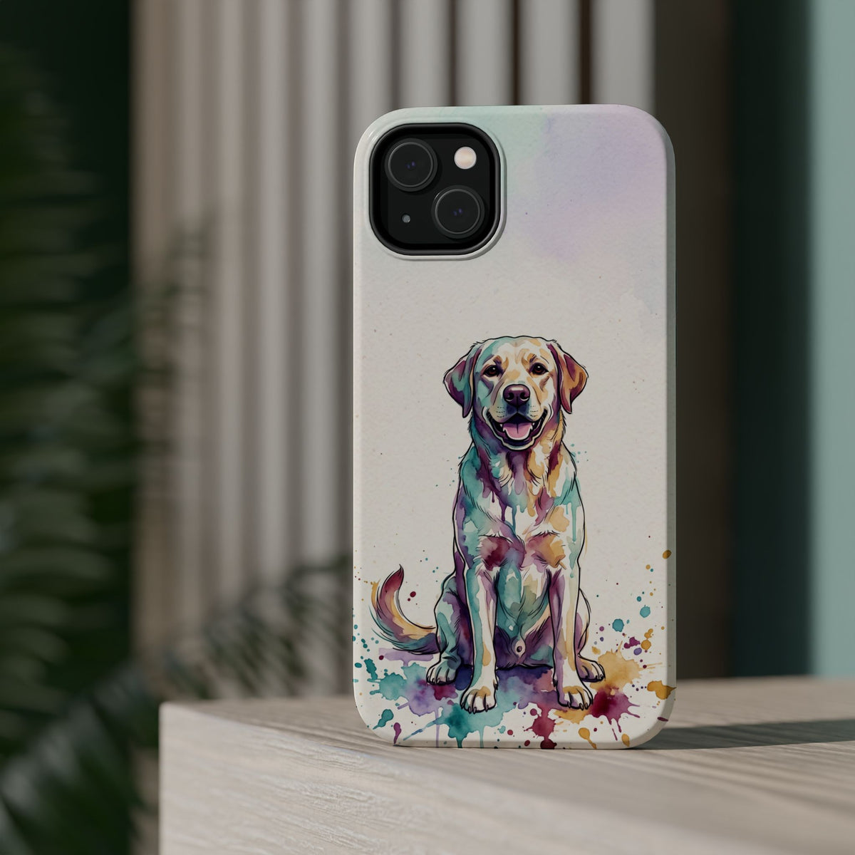 Watercolor Labrador Phone Case — Tough Magnetic Case with Wireless Charging