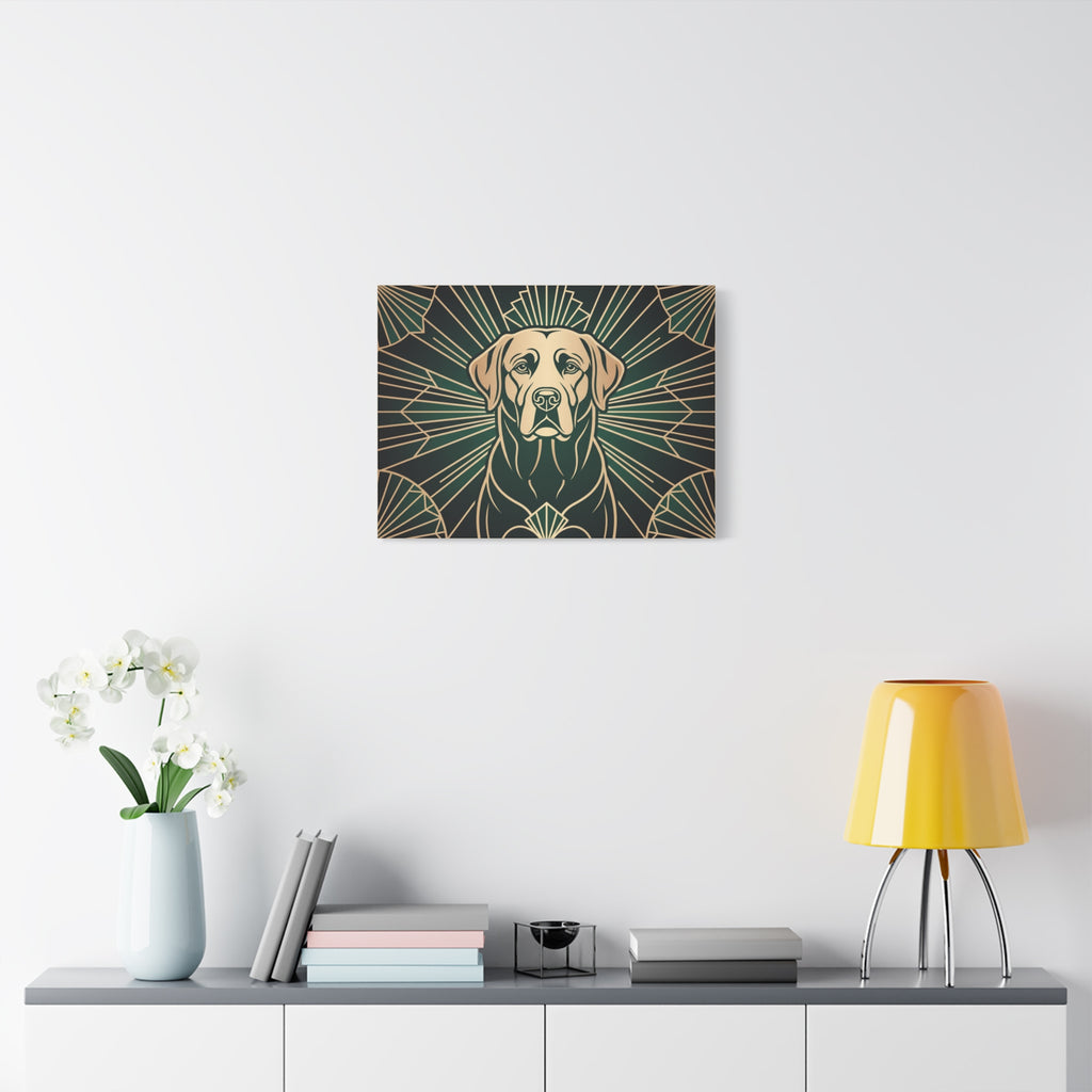 Labrador Canvas | Art Deco Fan Line Art Wall Art
