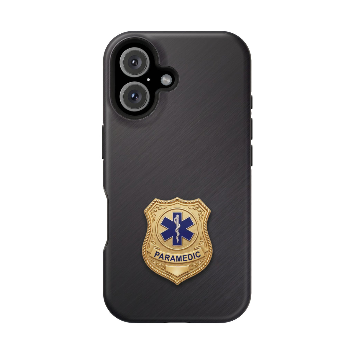 Gold Paramedic Badge Phone Case — Magnetic Wireless Charging Cover