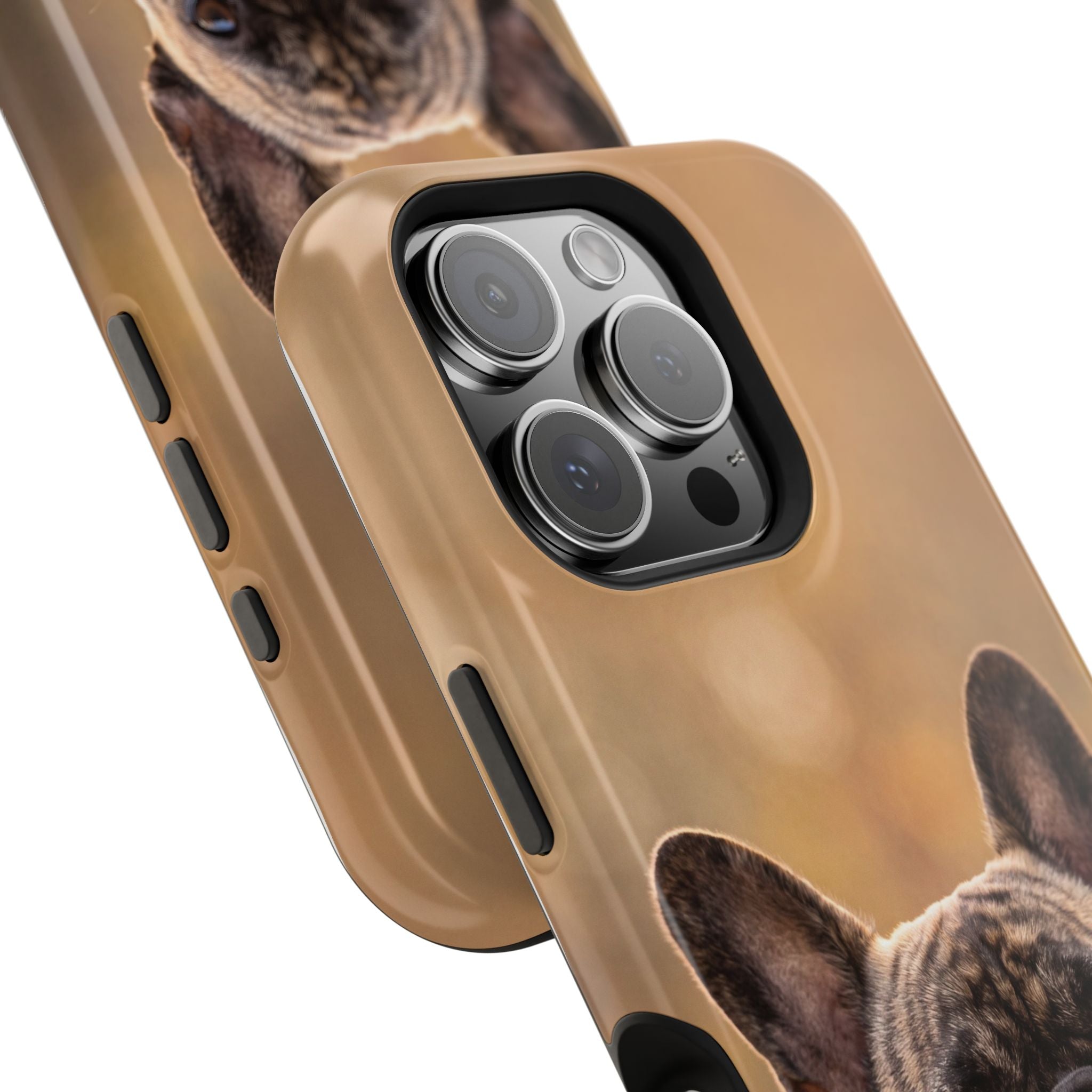 Brindle French Bulldog Phone Case — Impact-Resistant Wireless Charging Cover