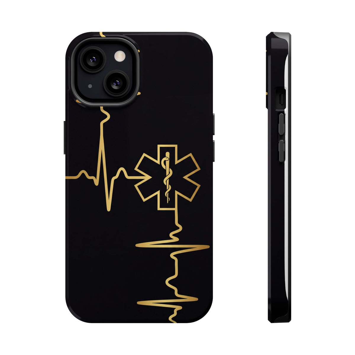 Paramedic/EMT Heartbeat Line Phone Case — Magnetic Wireless Charging Cover