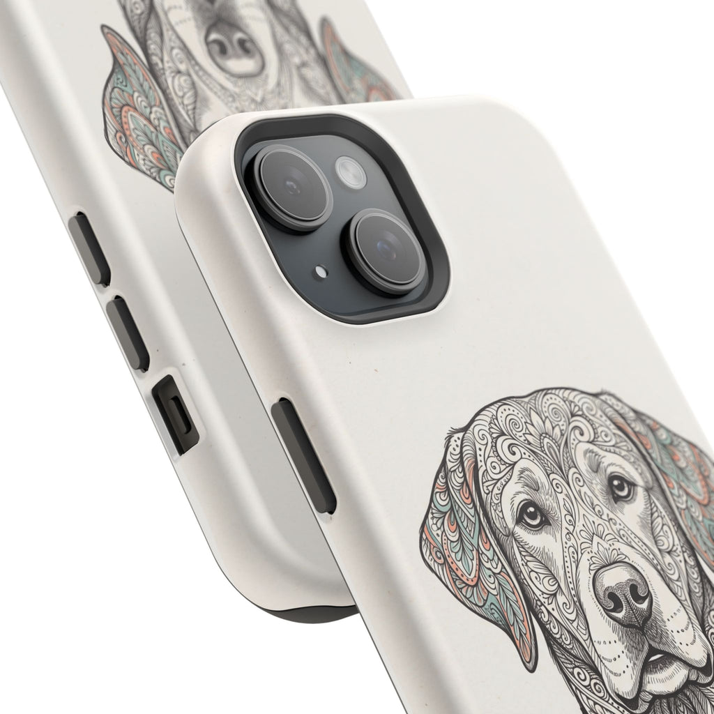 Mandala Labrador Phone Case — Tough Magnetic Case with Wireless Charging