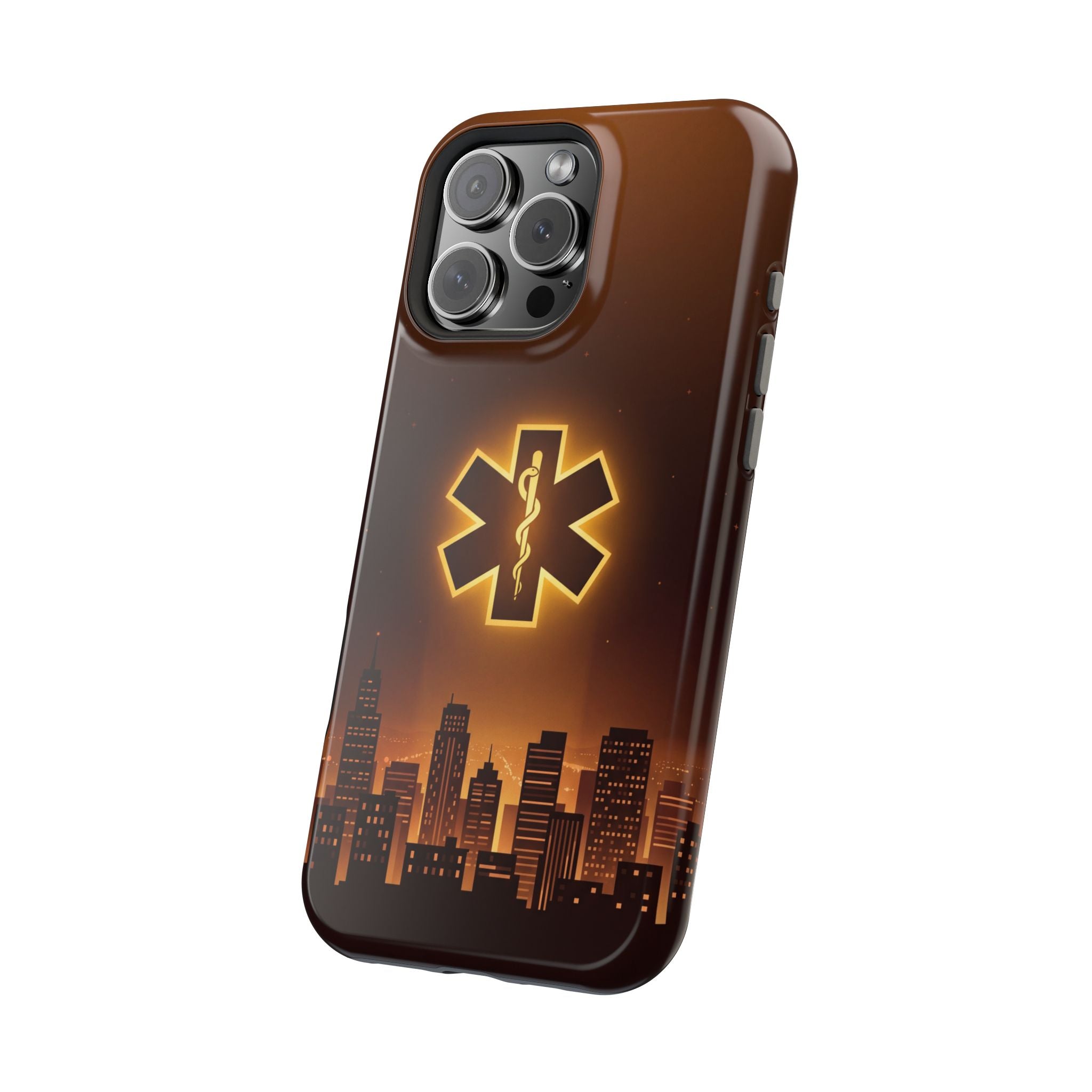Paramedic/EMT Skyline Phone Case — Magnetic Wireless Charging Cover