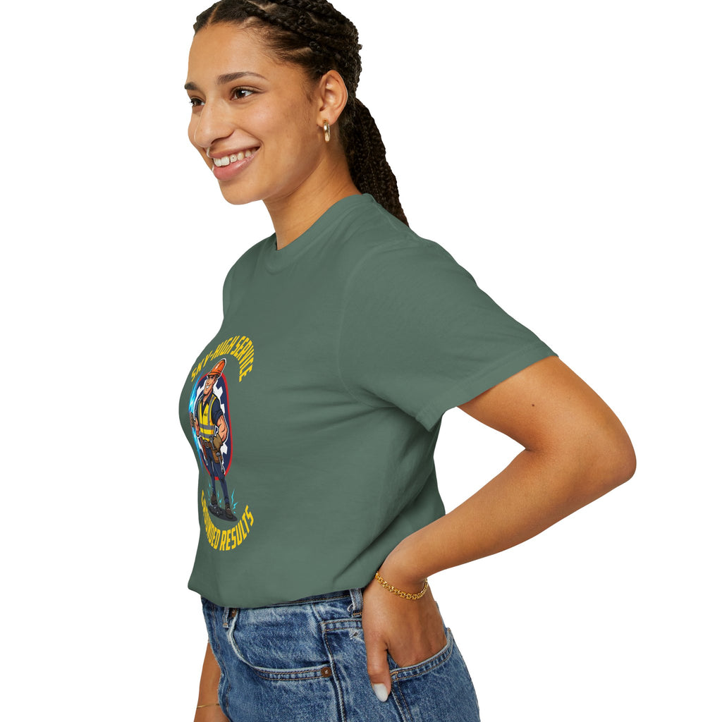 Sky-High Service Grounded Results Electrician T-Shirt