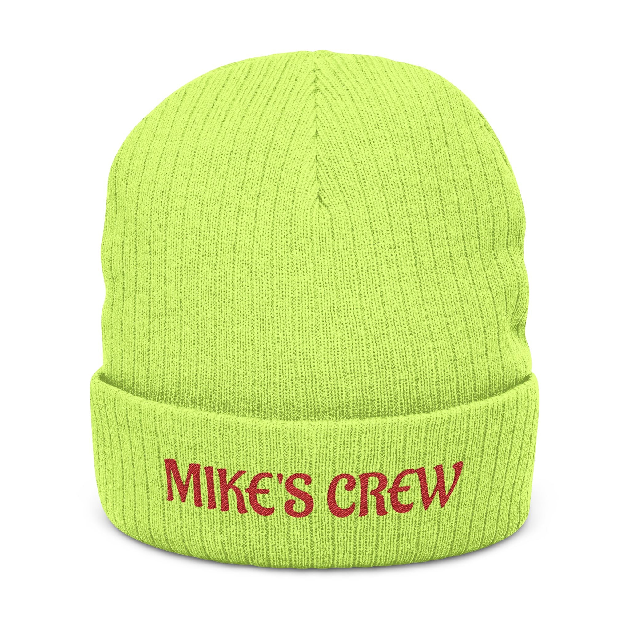 Electrician's Crew Personalized Embroidered Ribbed Knit Beanie