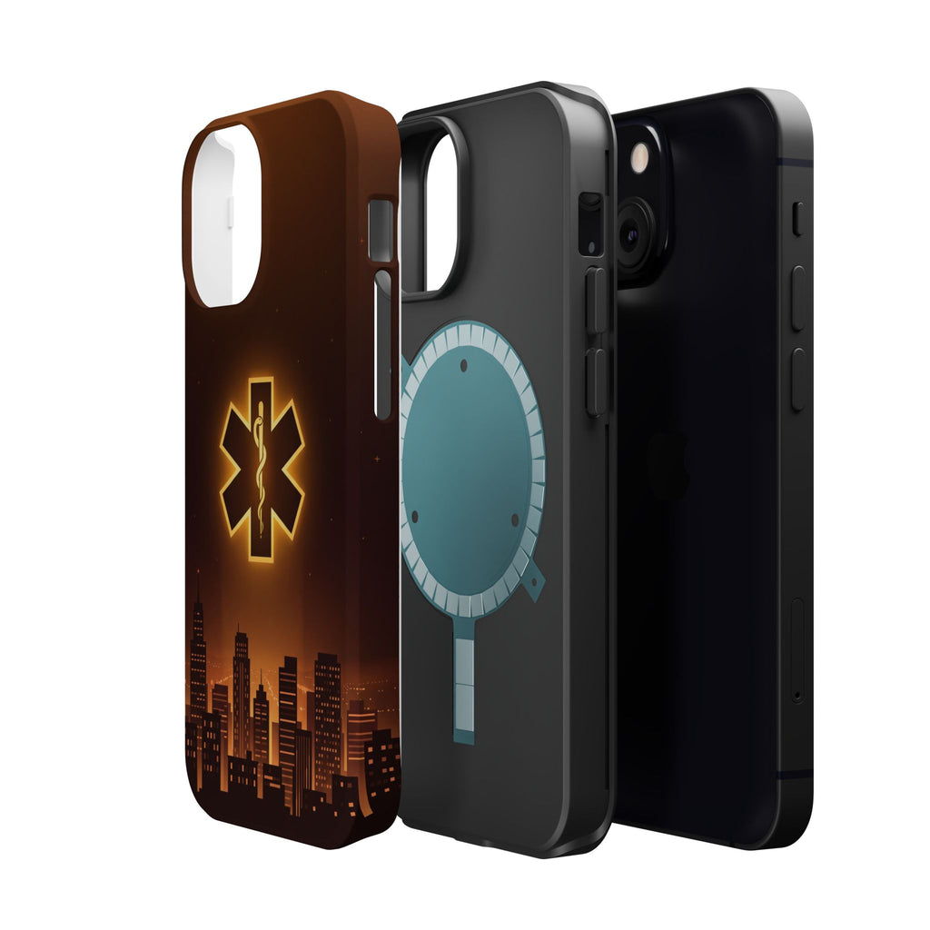 Paramedic/EMT Skyline Phone Case — Magnetic Wireless Charging Cover