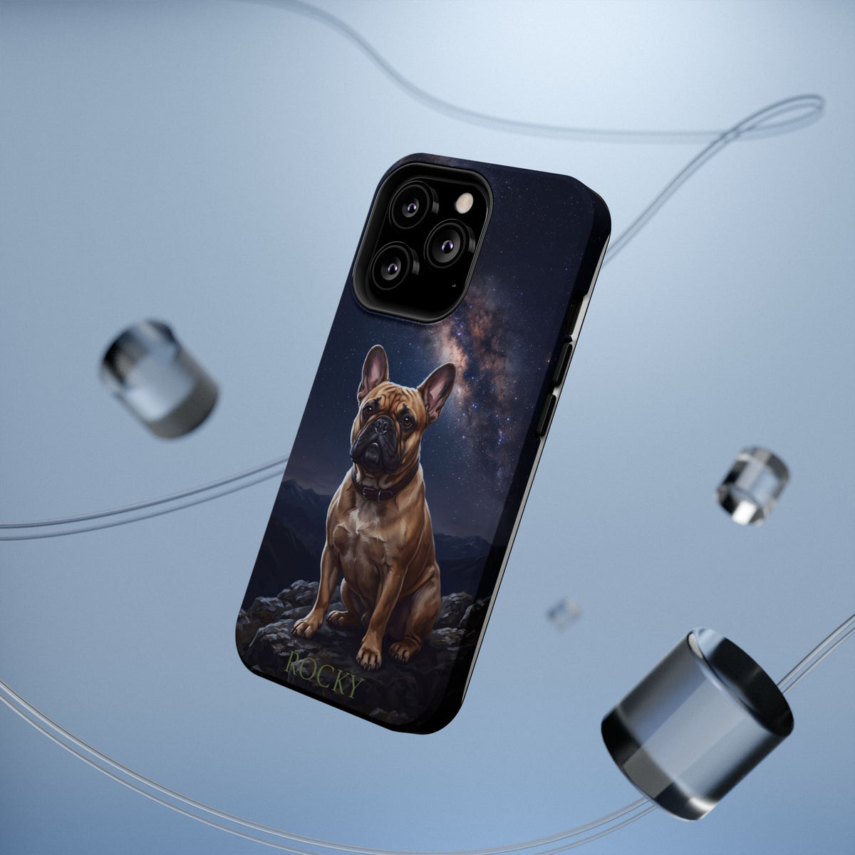 Personalized French Bulldog Starry Night Sky Phone Case — Wireless Charging Cover