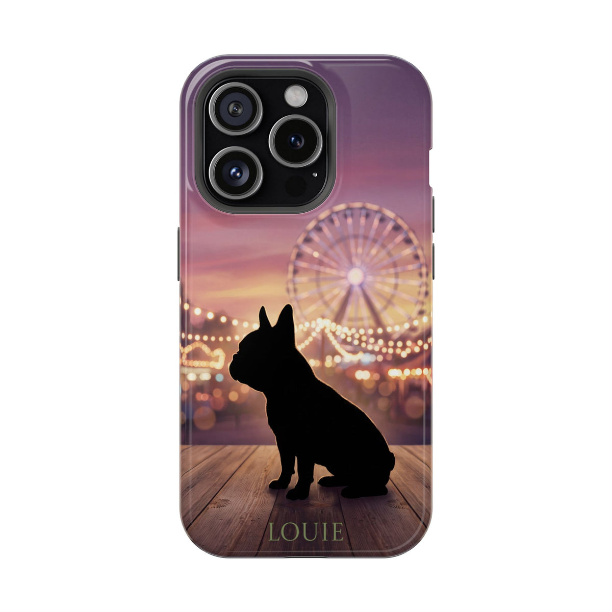 Personalized French Bulldog Carnival Nights Phone Case — Wireless Charging Cover