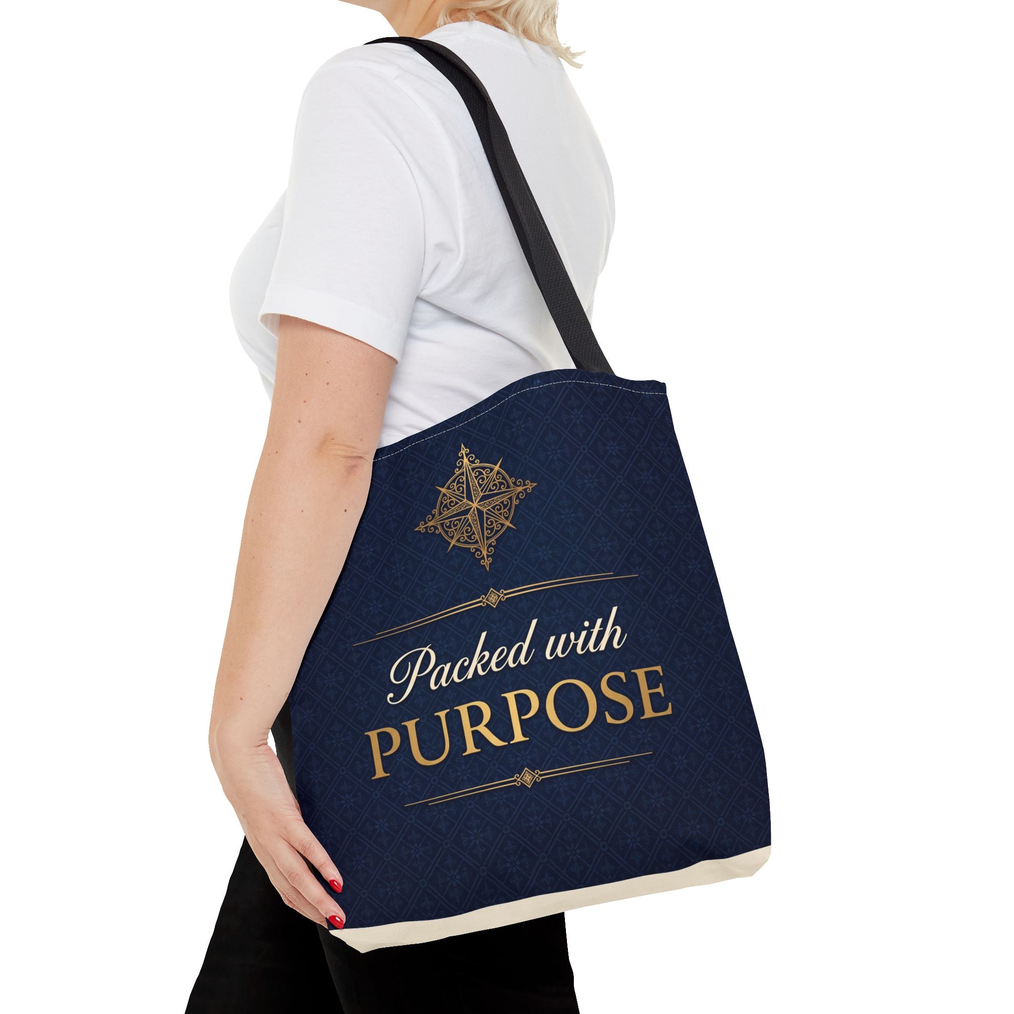 Packed with Purpose Tote | Inspirational Nurse Gift Tote Bag | Healthcare Worker Appreciation Gift | Premium Polyester Carry-All