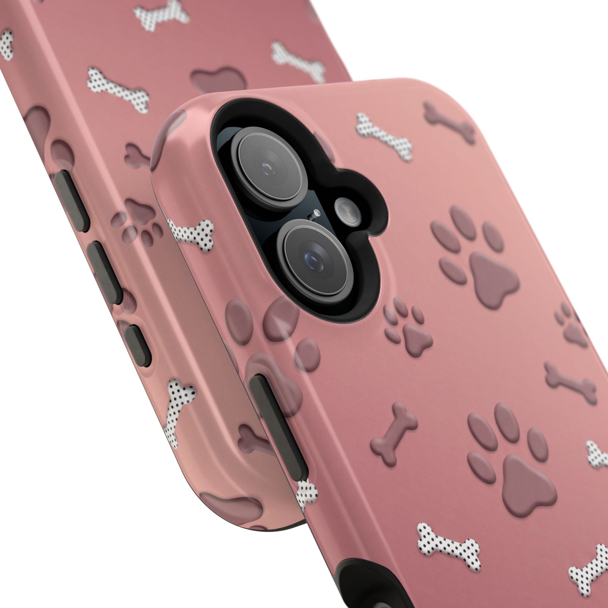 Paws & Bones Phone Case — Impact-Resistant Wireless Charging Cover
