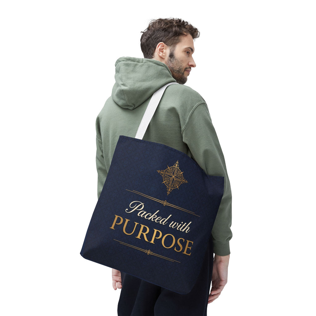 Packed with Purpose Tote | Inspirational Nurse Gift Tote Bag | Healthcare Worker Appreciation Gift | Premium Polyester Carry-All