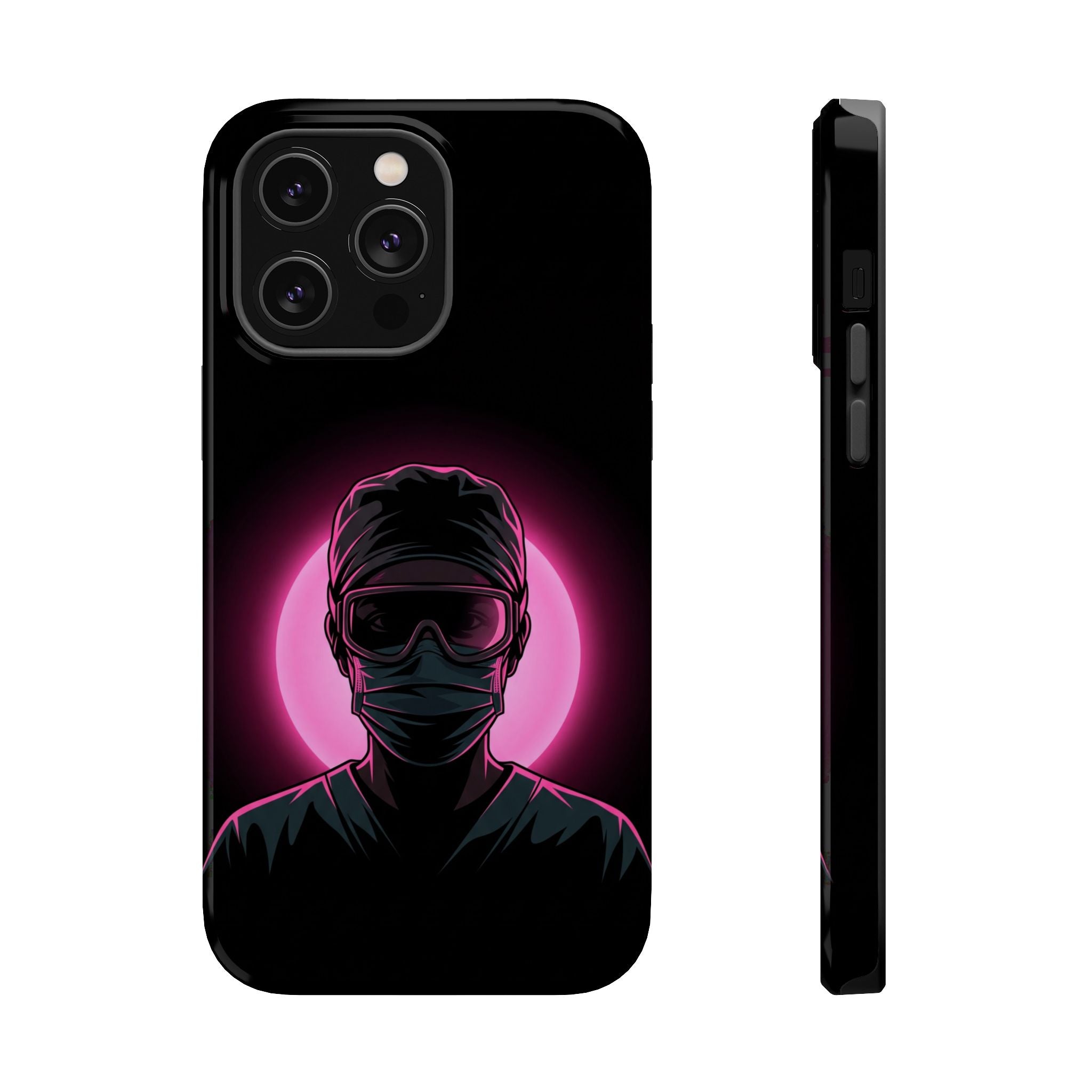 Nurse Portrait Phone Case — Navy Wireless Charging Cover