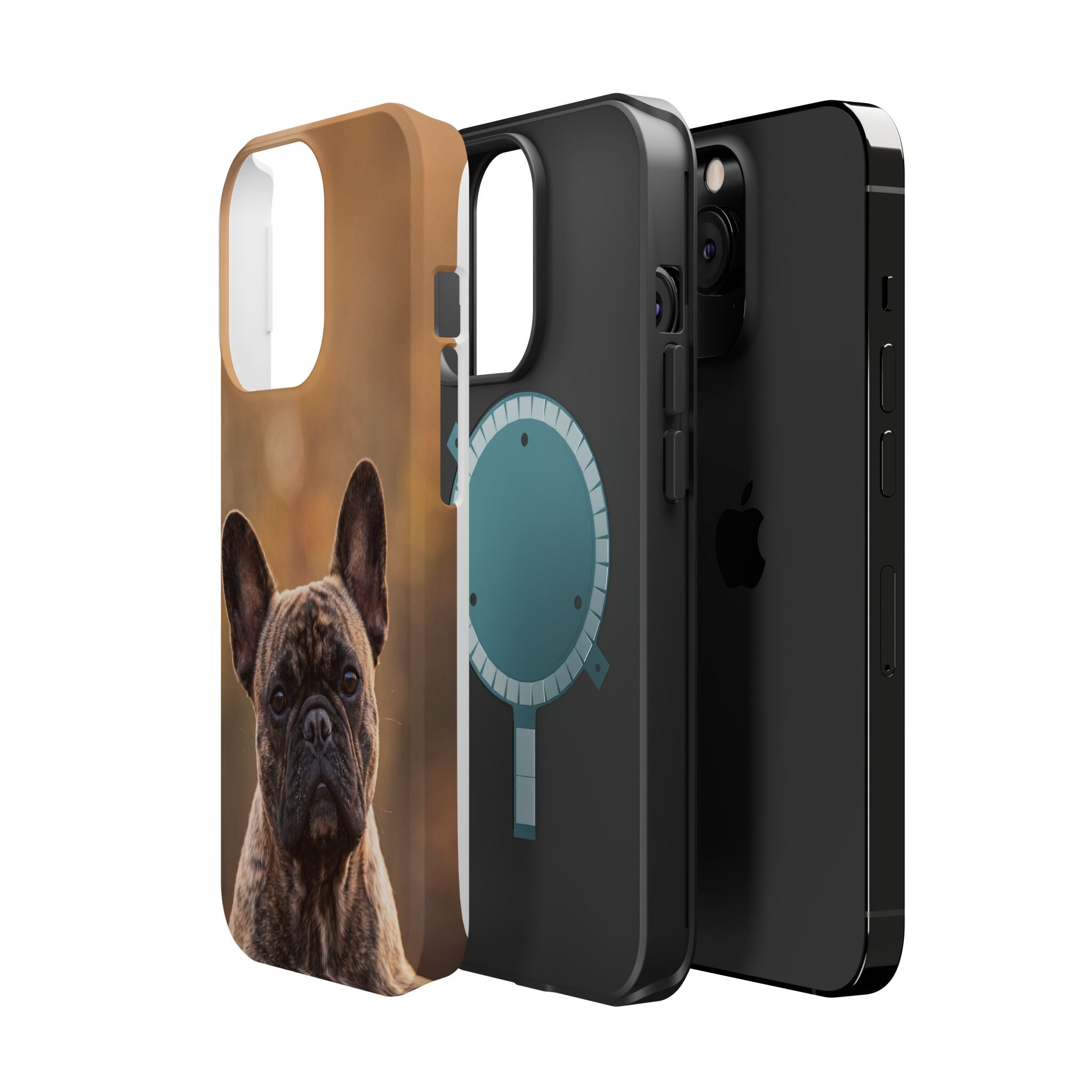 Brindle French Bulldog Phone Case — Impact-Resistant Wireless Charging Cover