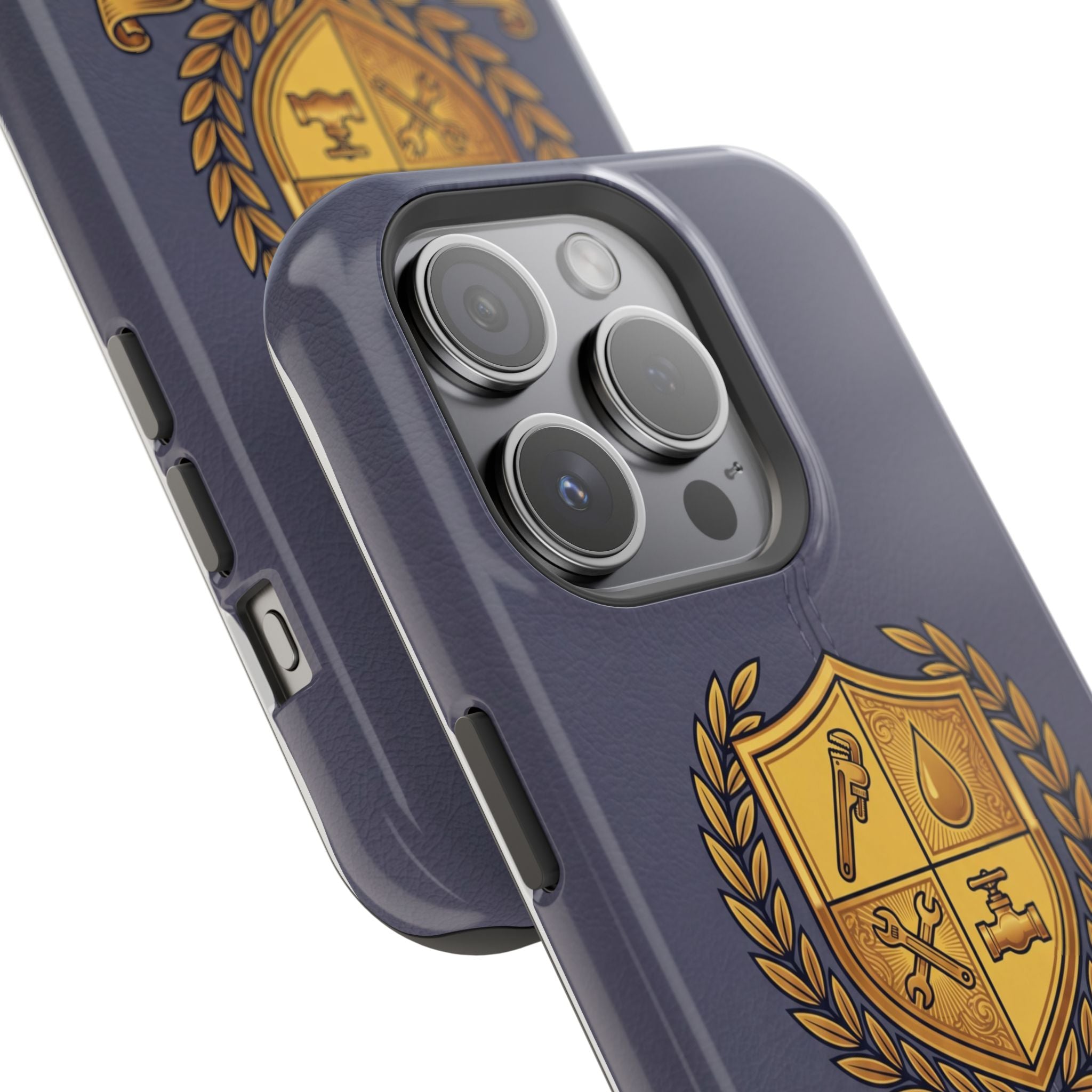Master Plumber Crest Phone Case — Heraldic Shield Wireless Charging Cover
