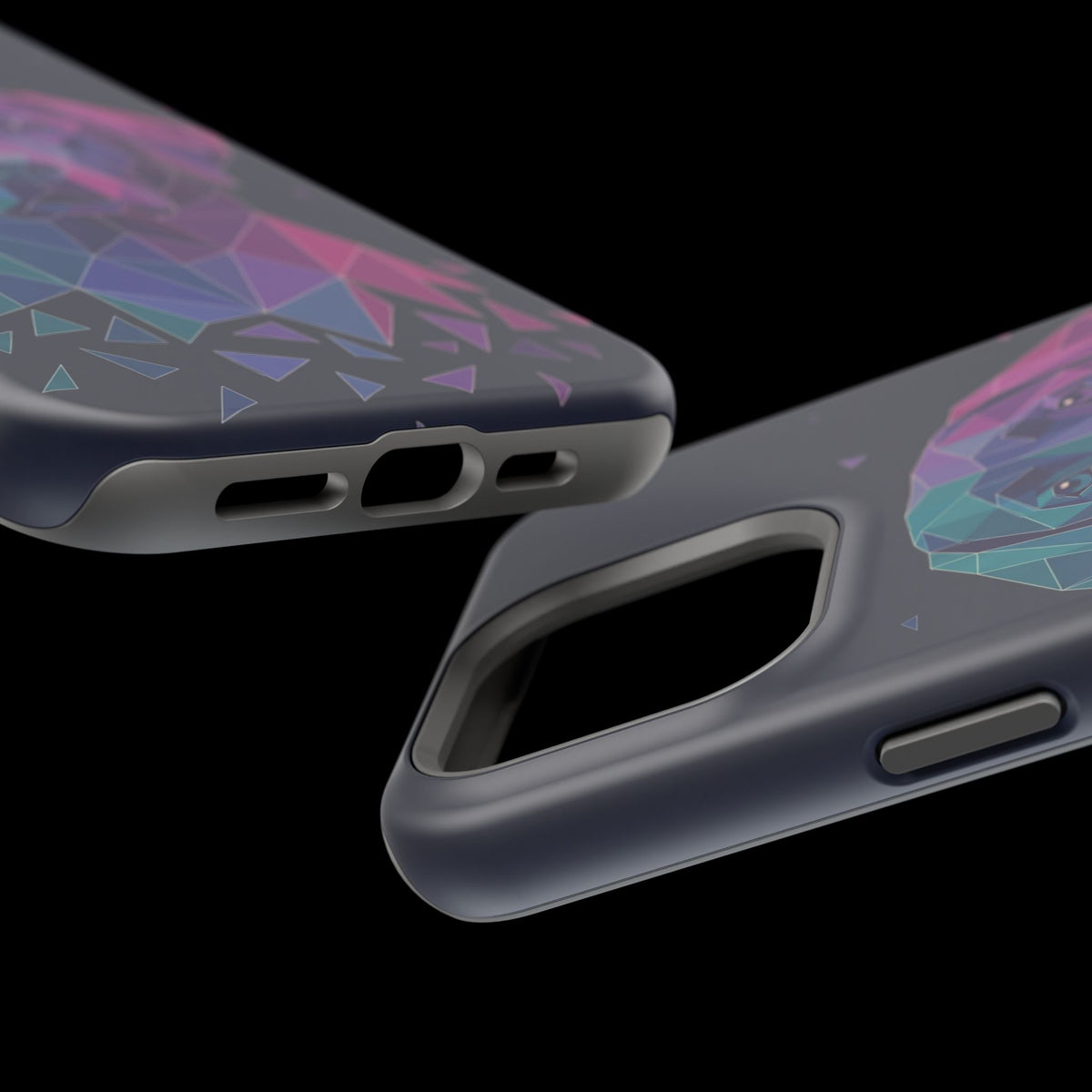 Geometric Labrador Phone Case — Tough Magnetic Case with Wireless Charging