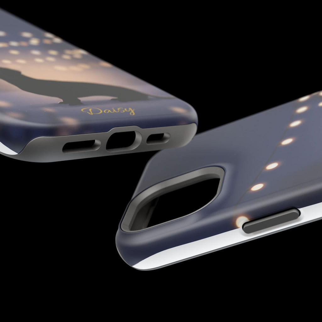 Personalized Dachshund Fairy Lights Phone Case — Wireless Charging Cover