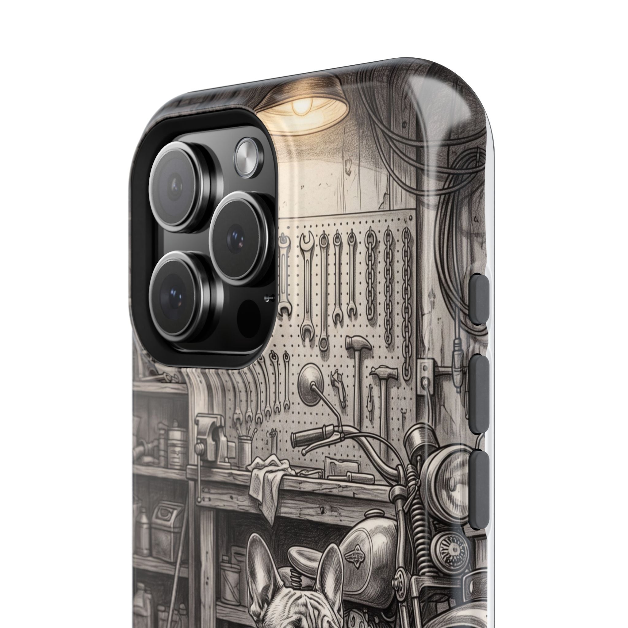 Personalized French Bulldog Vintage Street Phone Case — Wireless Charging Cover
