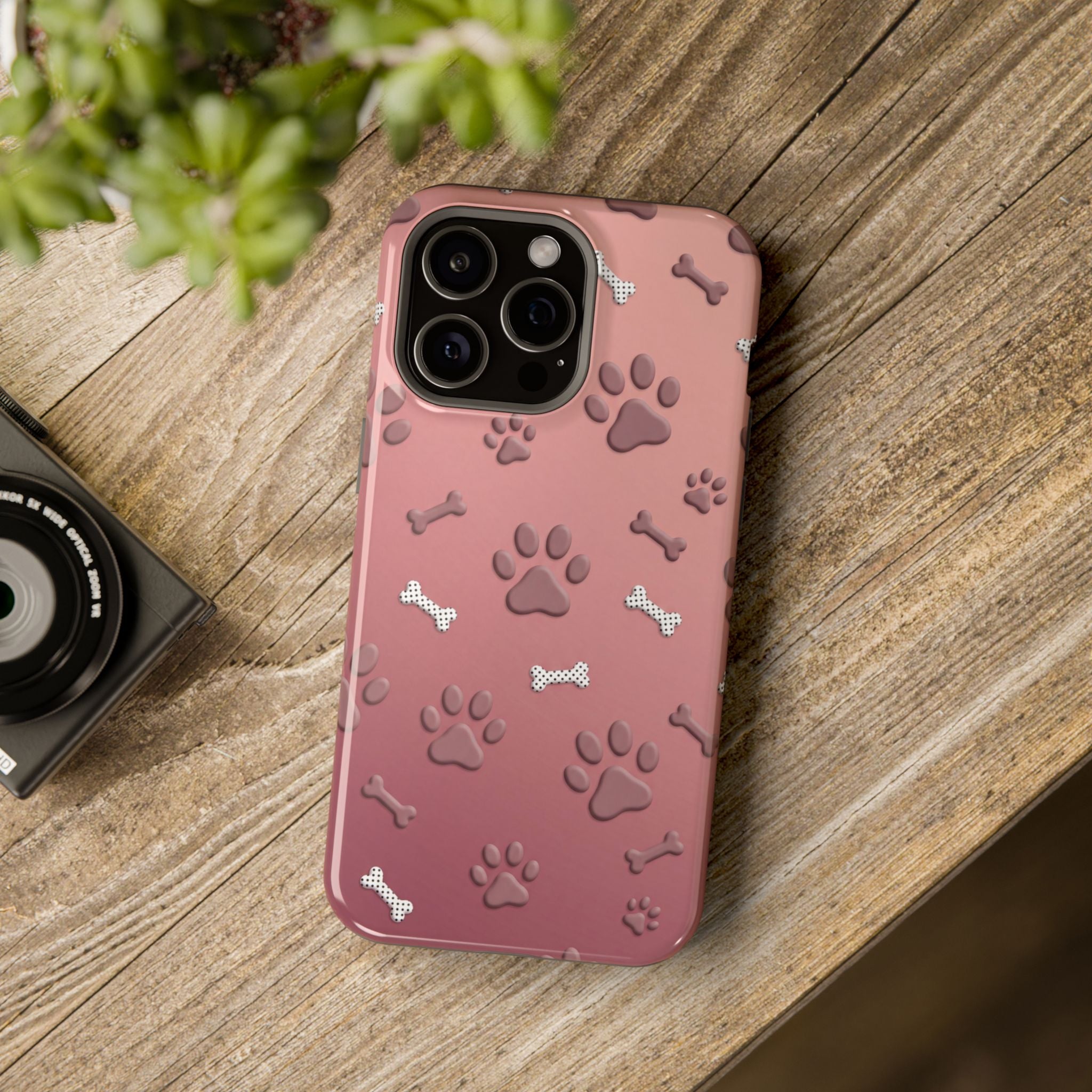 Paws & Bones Phone Case — Impact-Resistant Wireless Charging Cover