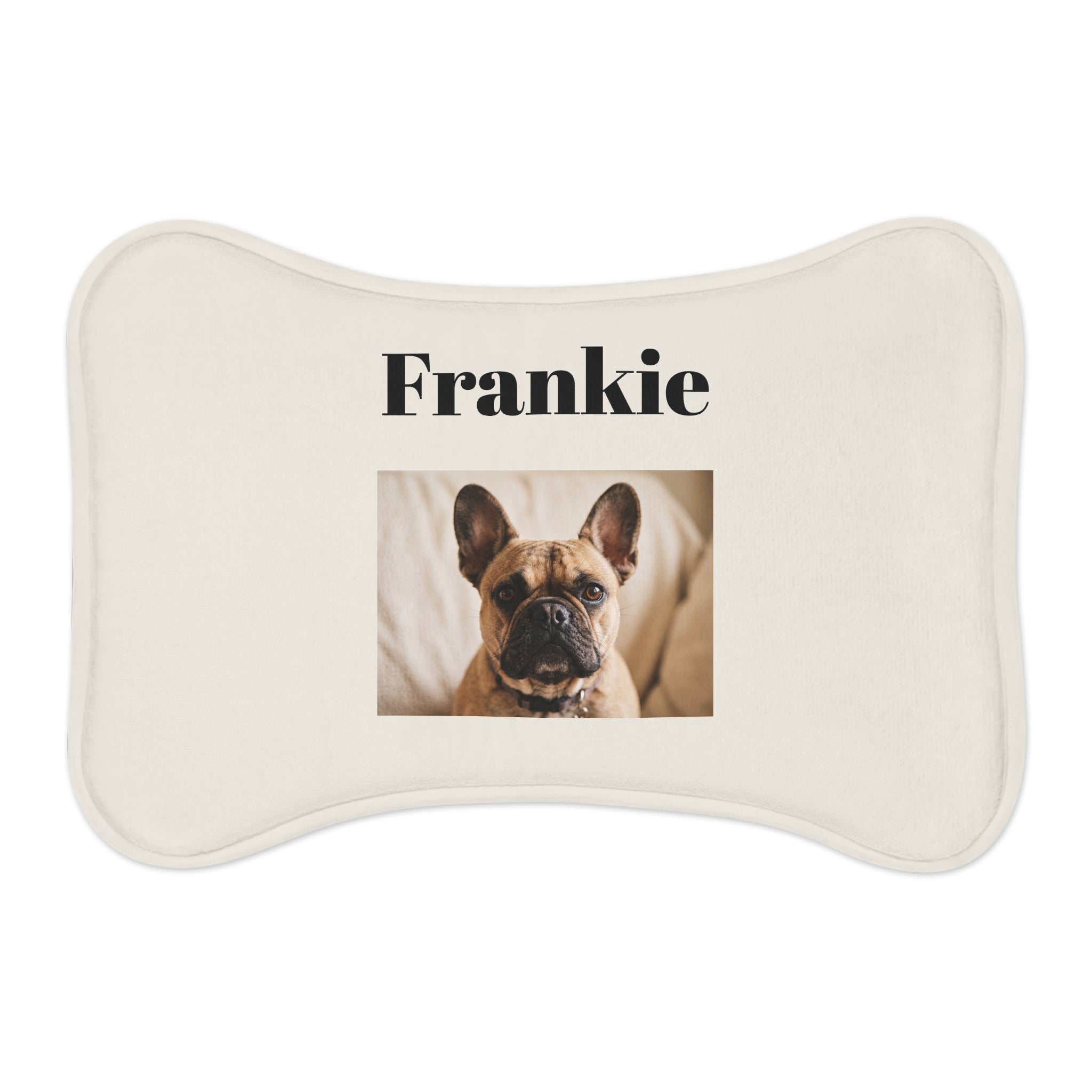 Personalized French Bulldog Name Tag | Custom Engraved Bone Pet Tag | Frenchie Dog Mom Gift
