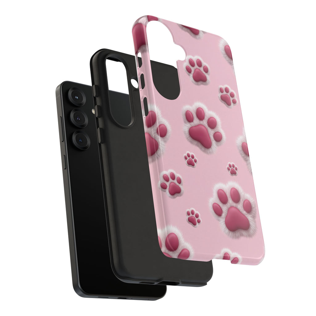 iphone & Samsung - Pink Paws Tough Phone Case — Cute Protective iPhone Cover