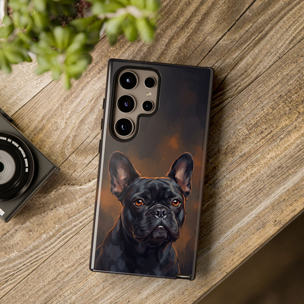 Moody French Bulldog Portrait Phone Case | Dramatic Studio Photography Style | iPhone & Samsung